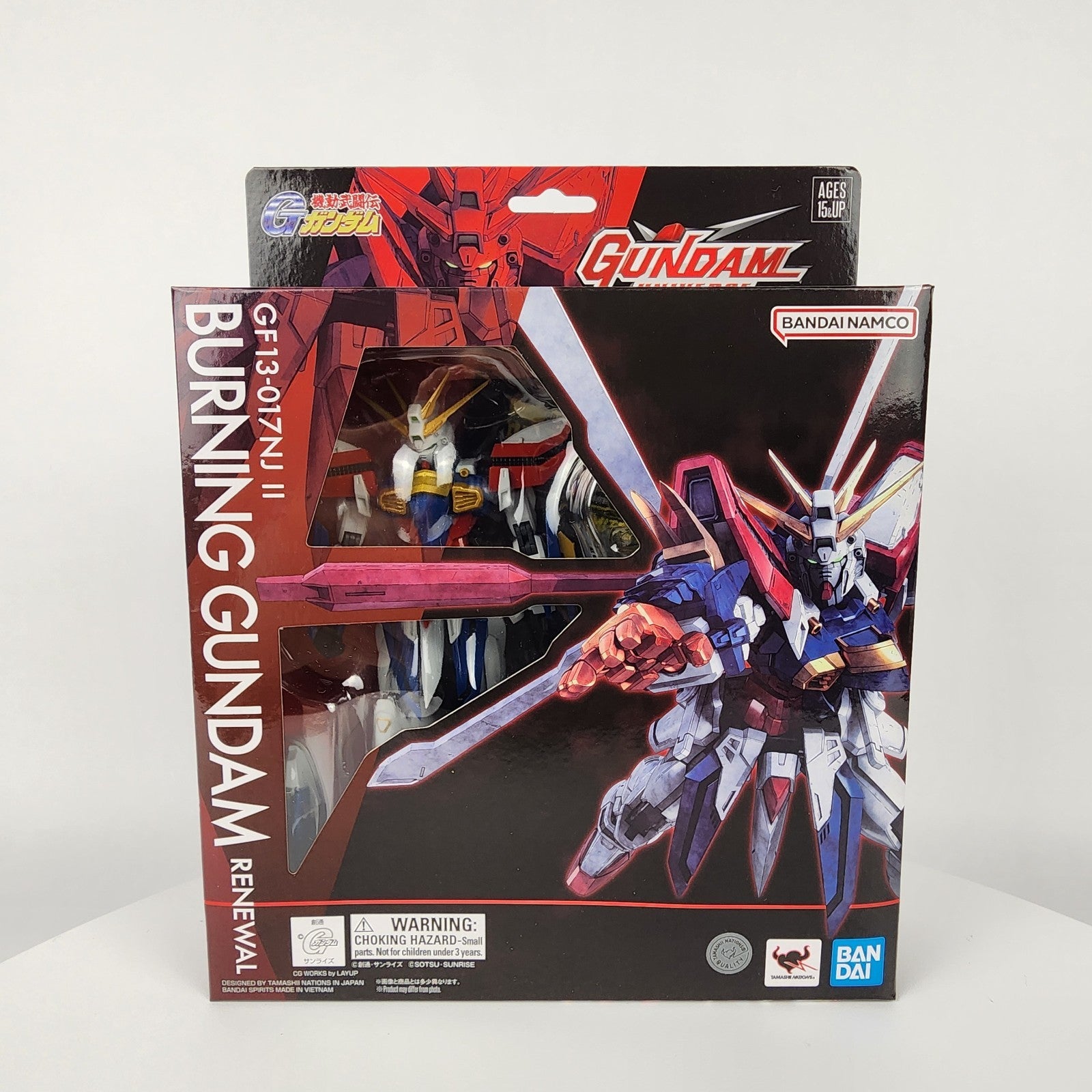 Gundam Universe GU-43 Burning Gundam (Renewal) GF13-017NJ II Bandai Figure