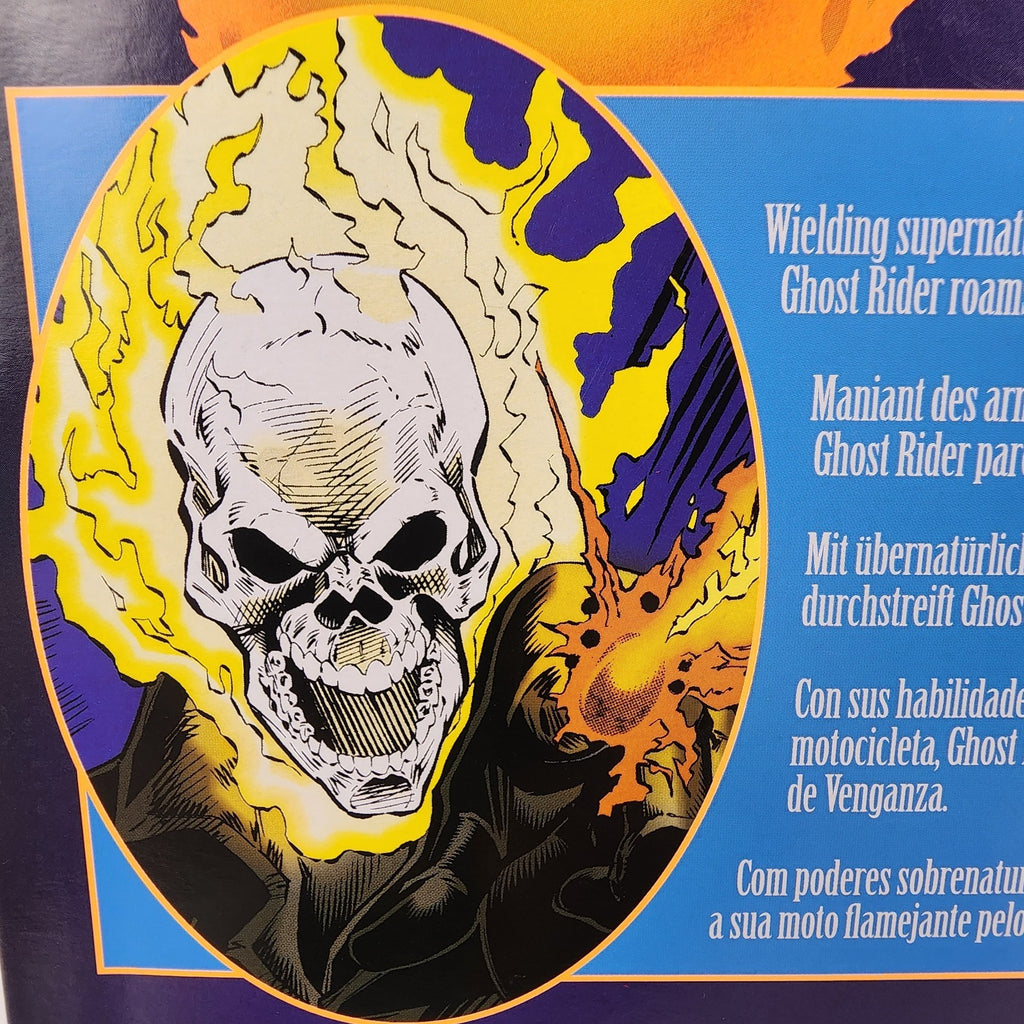 Hasbro Marvel Legends Ghost Rider Retro Card 6" Figure F3450 Flame Chain New