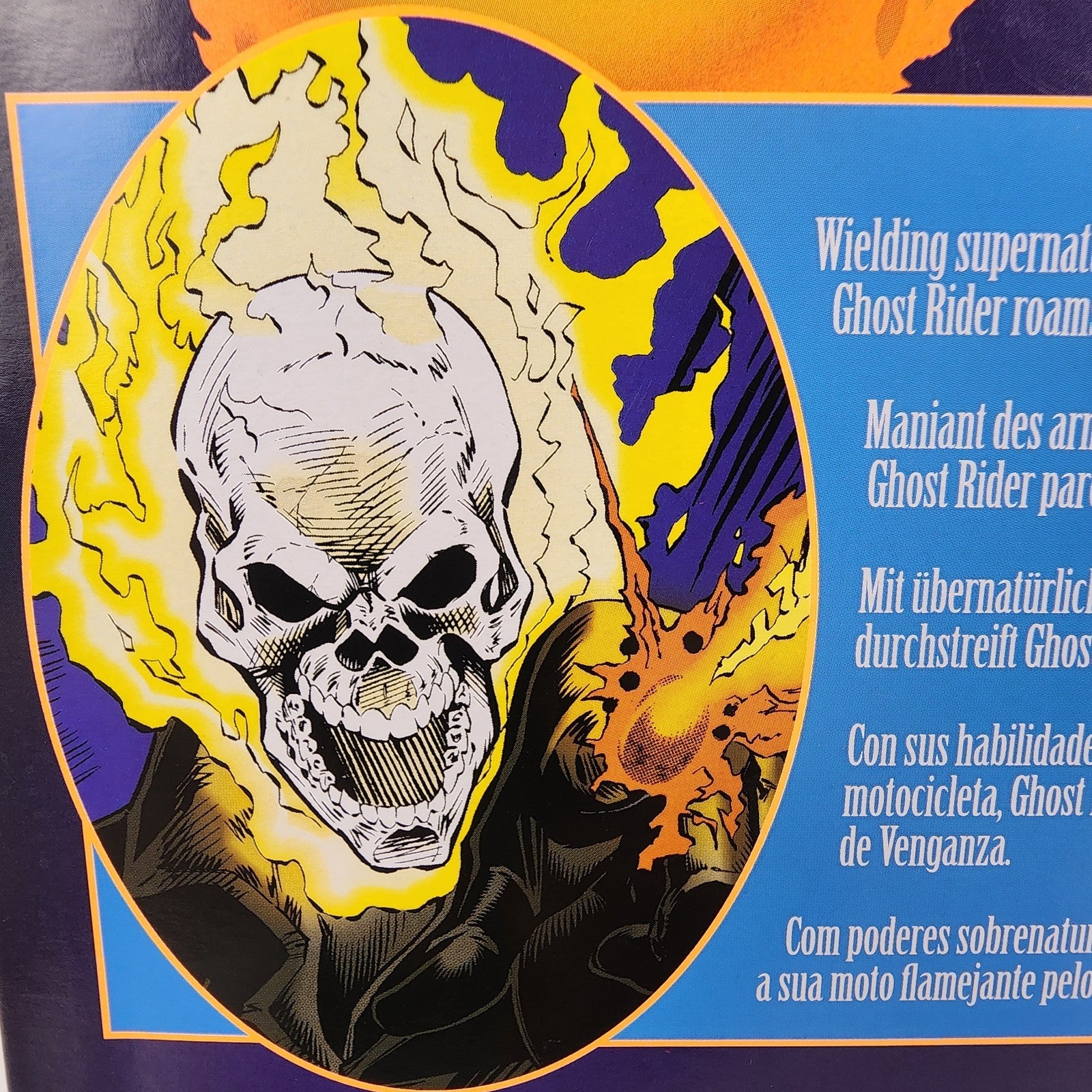 Hasbro Marvel Legends Ghost Rider Retro Card 6" Figure F3450 Flame Chain New
