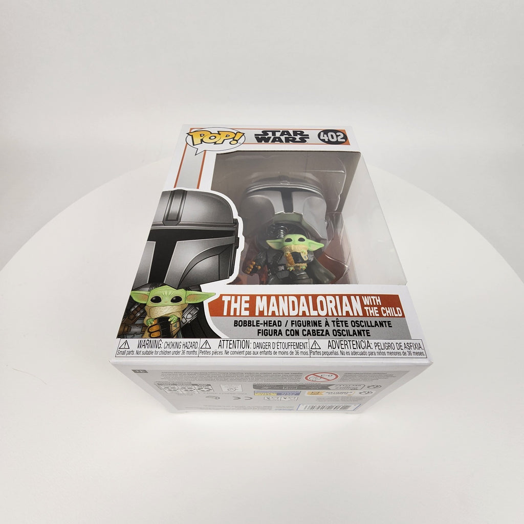 Funko Pop! Star Wars #402 Mandalorian Flying w/ The Child (Grogu) New