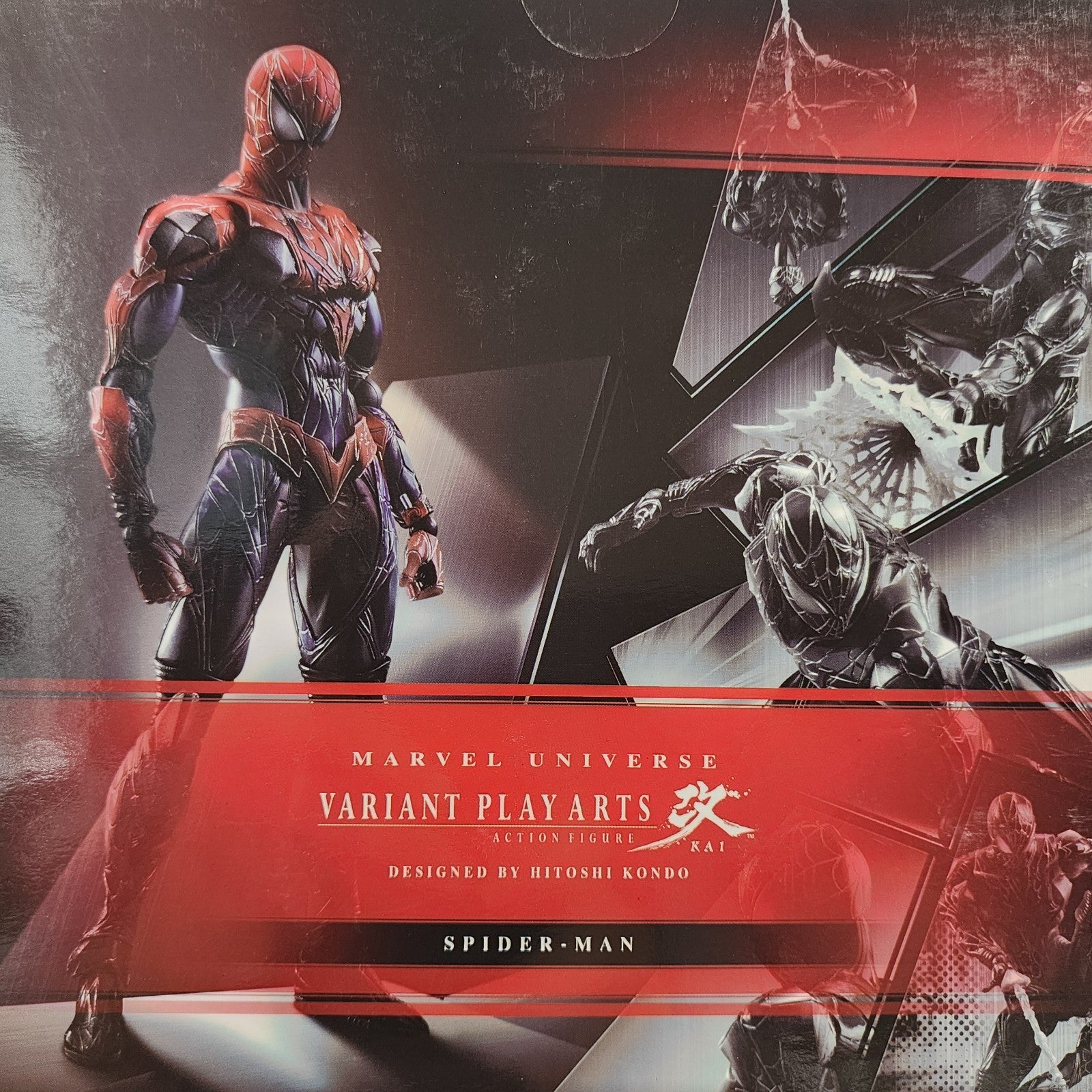 Square Enix Play Arts Kai Spider-Man Limited Color (Black Suit) Figure