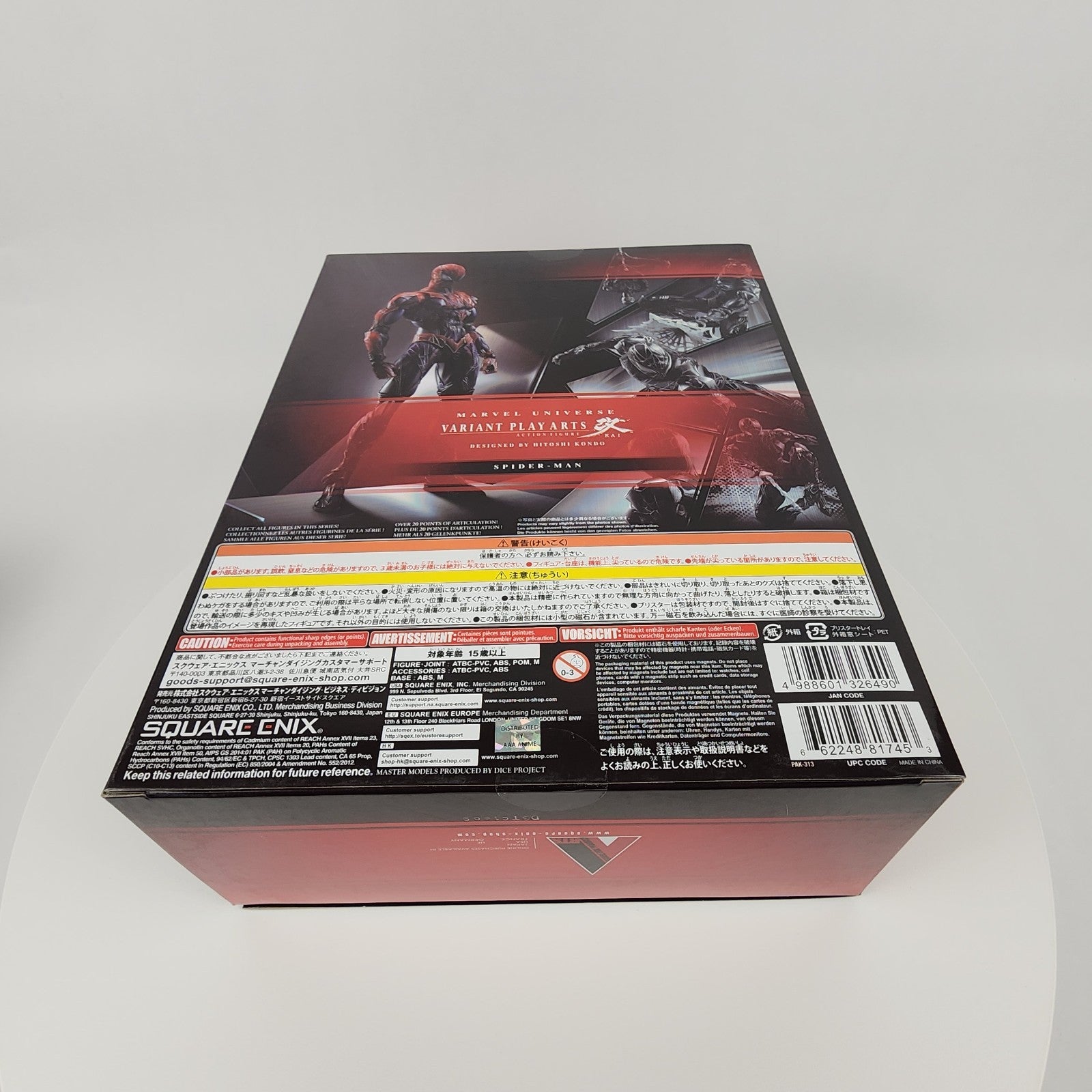 Square Enix Play Arts Kai Spider-Man Limited Color (Black Suit) Figure