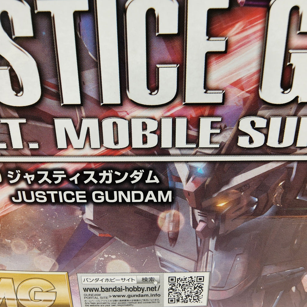 Bandai MG 1/100 Justice Gundam ZGMF-X09A Model Kit Gundam SEED New