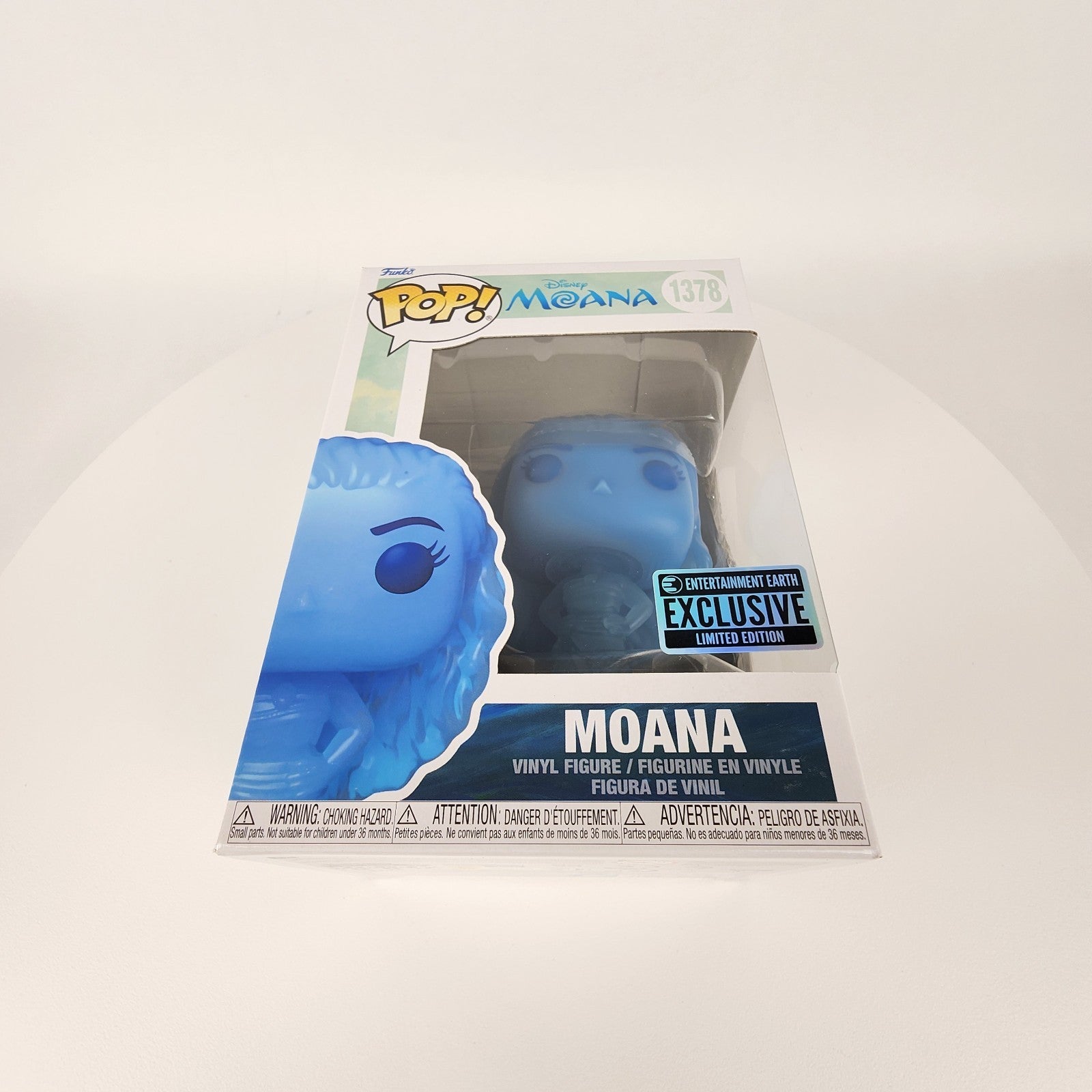 Funko Pop! Disney Moana #1378 Moana (Translucent Blue) EE Exclusive New