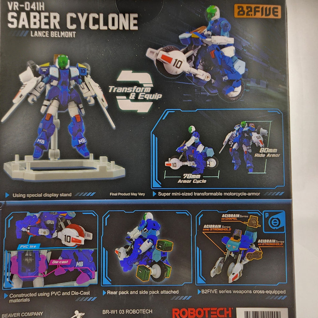 B2Five Robotech VR-041H Saber Cyclone Lance Belmont 1/28 Scale Figure New Sealed
