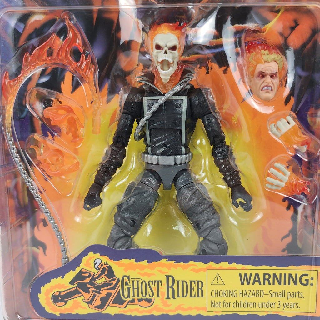 Hasbro Marvel Legends Ghost Rider Retro Card 6" Figure F3450 Flame Chain New