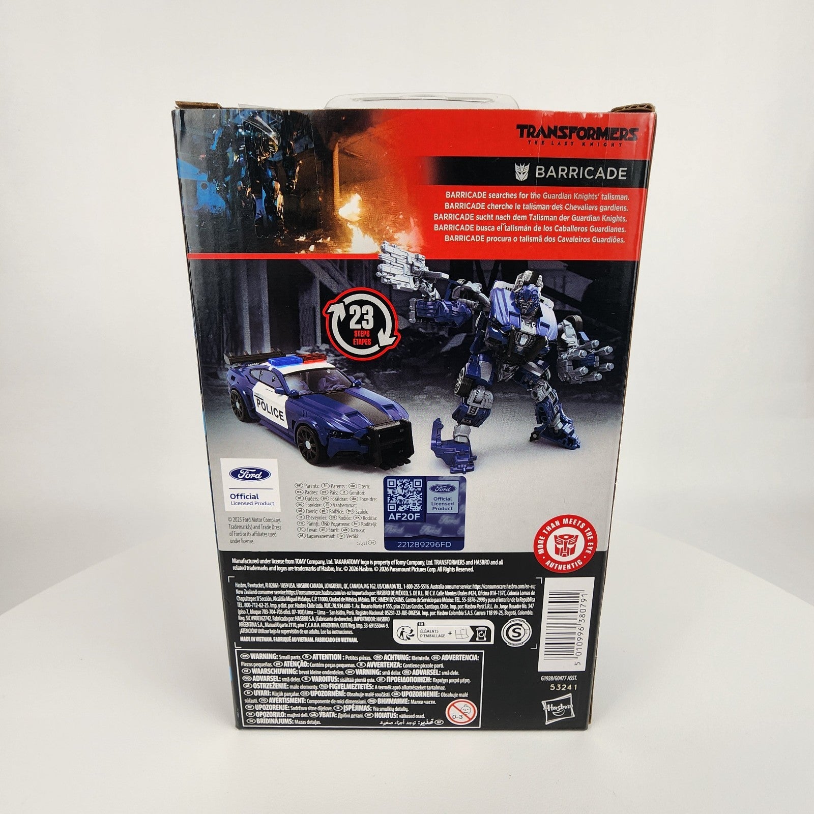 Transformers Studio Series Deluxe Barricade The Last Knight New Sealed Box Wear