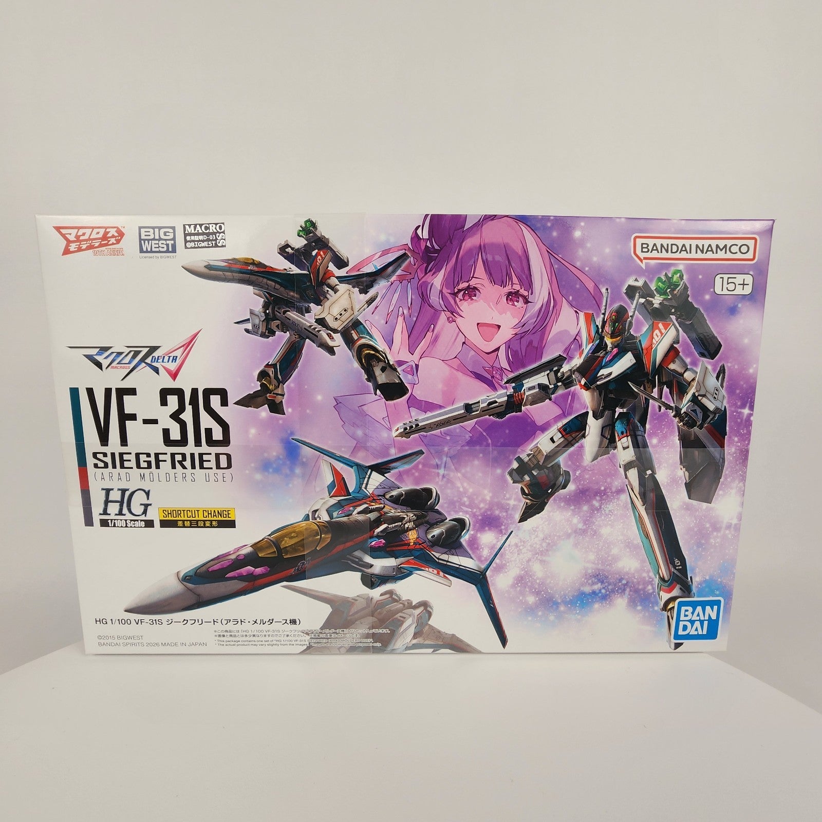 Macross Delta HG 1/100 VF-31S Siegfried Arad Molders Model Kit Bandai New