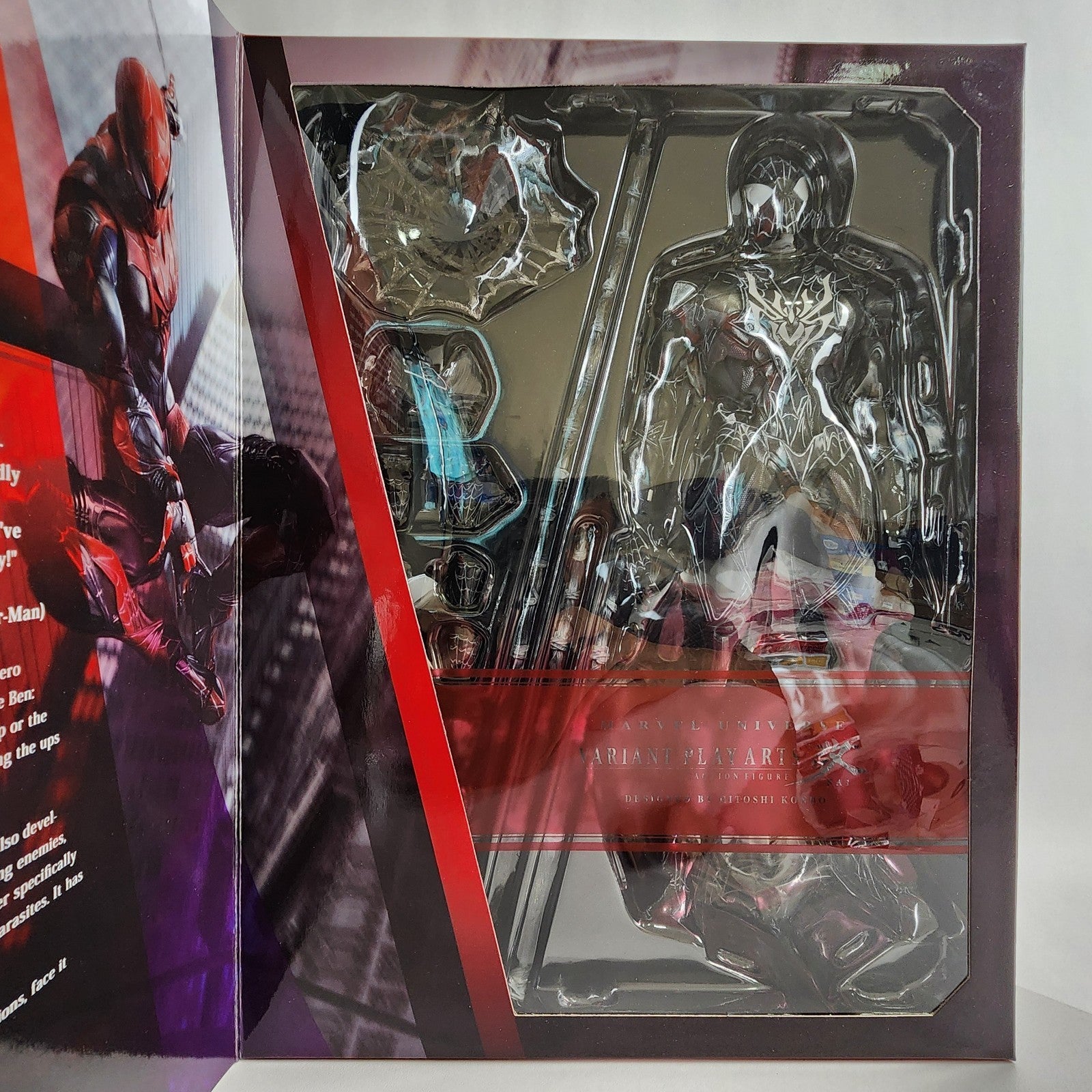 Square Enix Play Arts Kai Spider-Man Limited Color (Black Suit) Figure