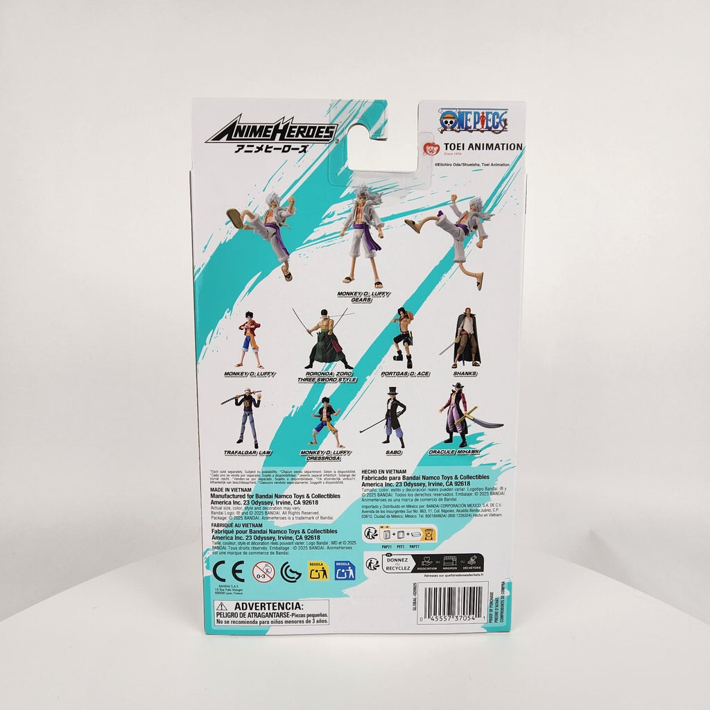 One Piece Monkey D. Luffy Gear 5 Anime Heroes Action Figure Bandai