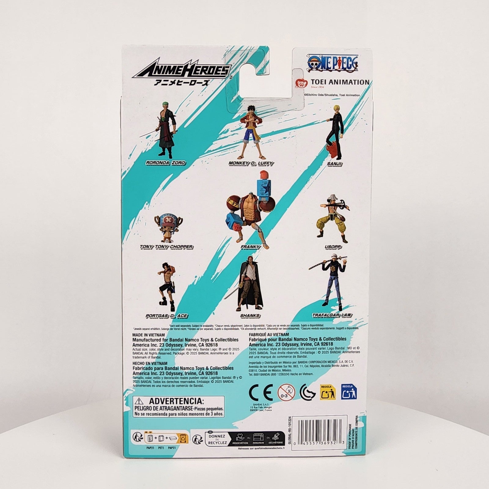 Bandai Anime Heroes One Piece Roronoa Zoro Three Sword Style 6.5" Figure