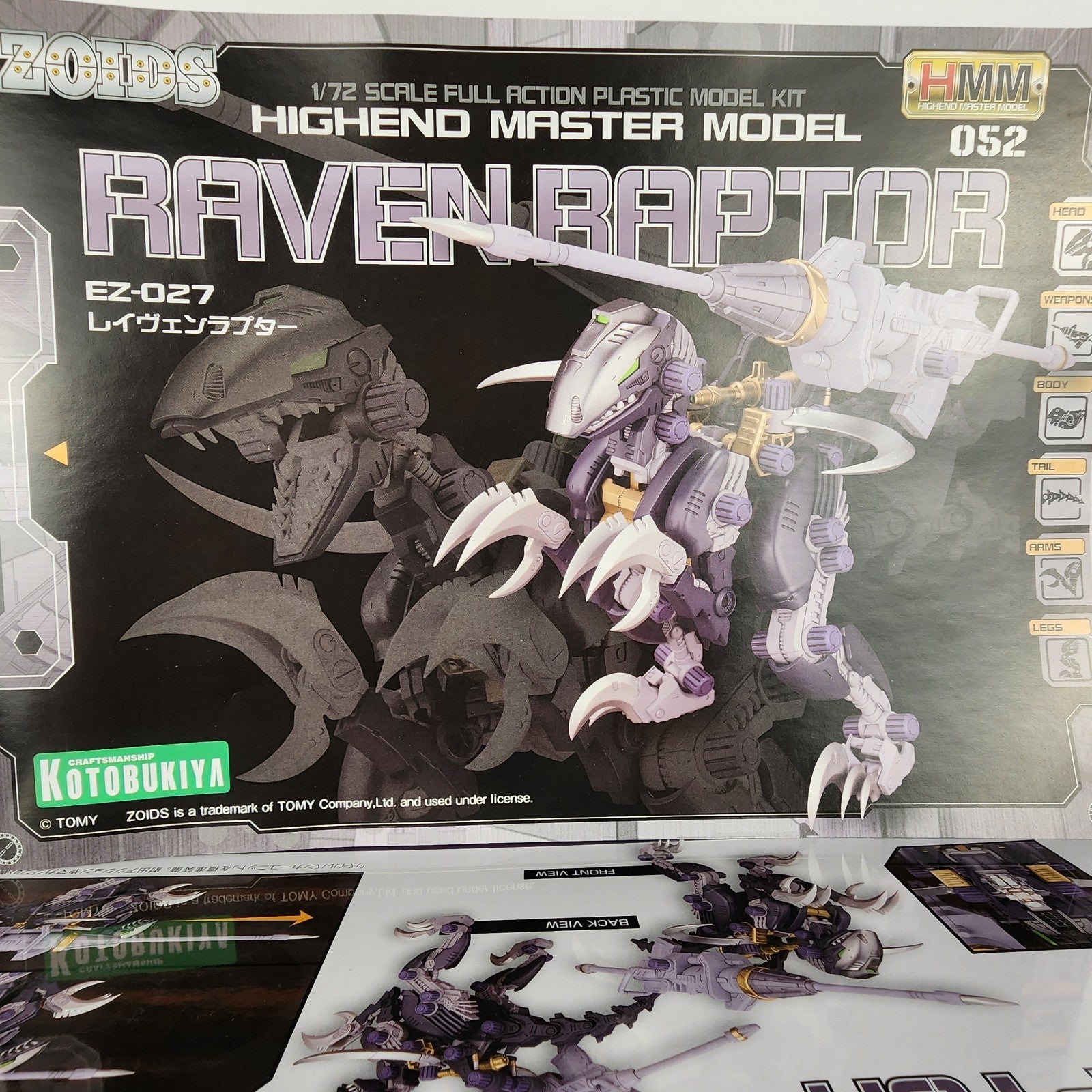 Kotobukiya Zoids HMM 052 EZ-027 Raven Raptor 1/72 Plastic Model Kit NEW
