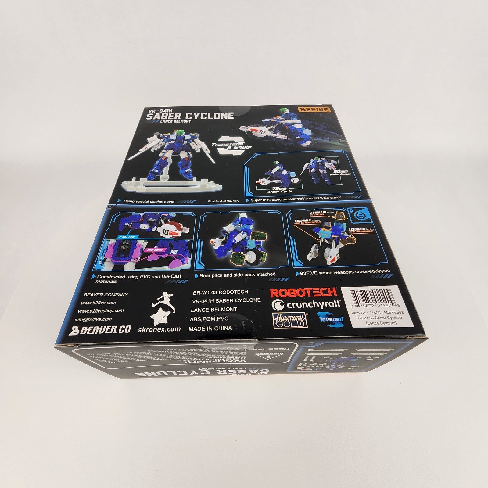 B2Five Robotech VR-041H Saber Cyclone Lance Belmont 1/28 Scale Figure New Sealed