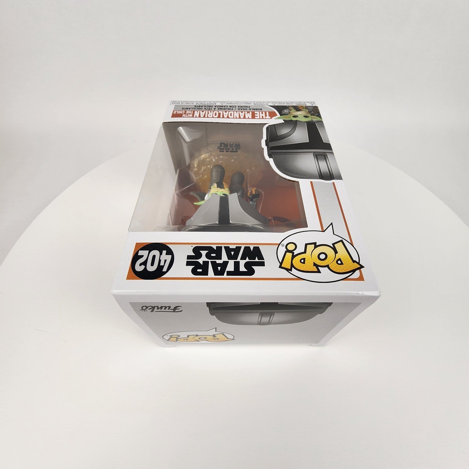 Funko Pop! Star Wars #402 Mandalorian Flying w/ The Child (Grogu) New