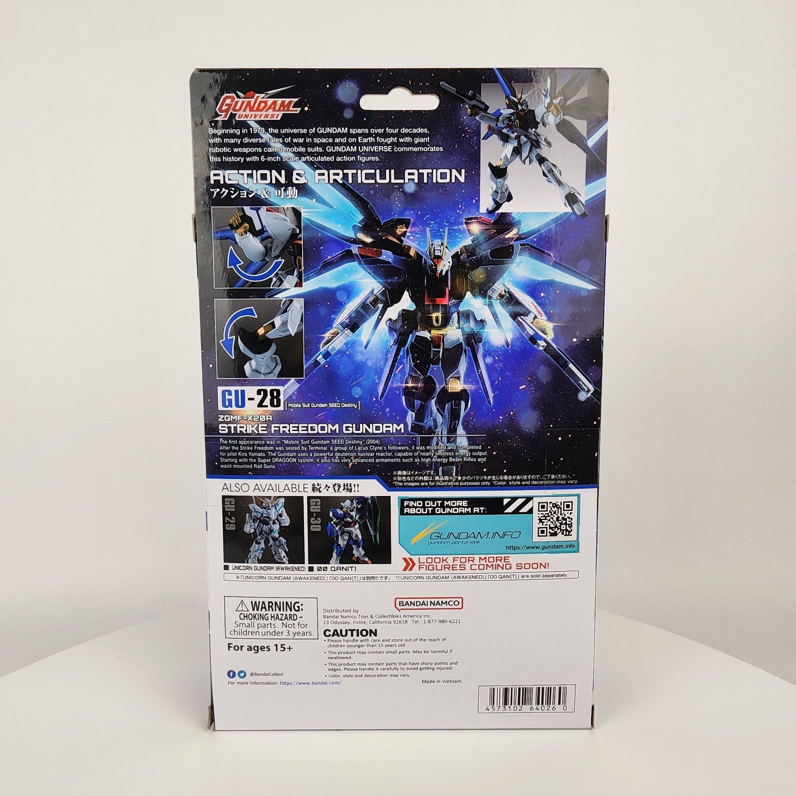 Bandai Gundam GU-28 Strike Freedom ZGMF-X20A Figure SEED Destiny NEW