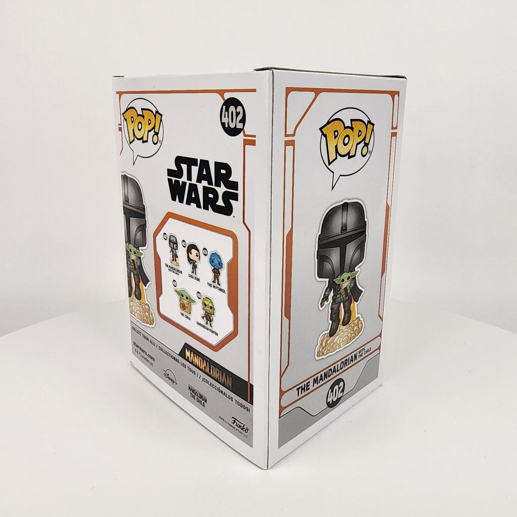 Funko Pop! Star Wars #402 Mandalorian Flying w/ The Child (Grogu) New