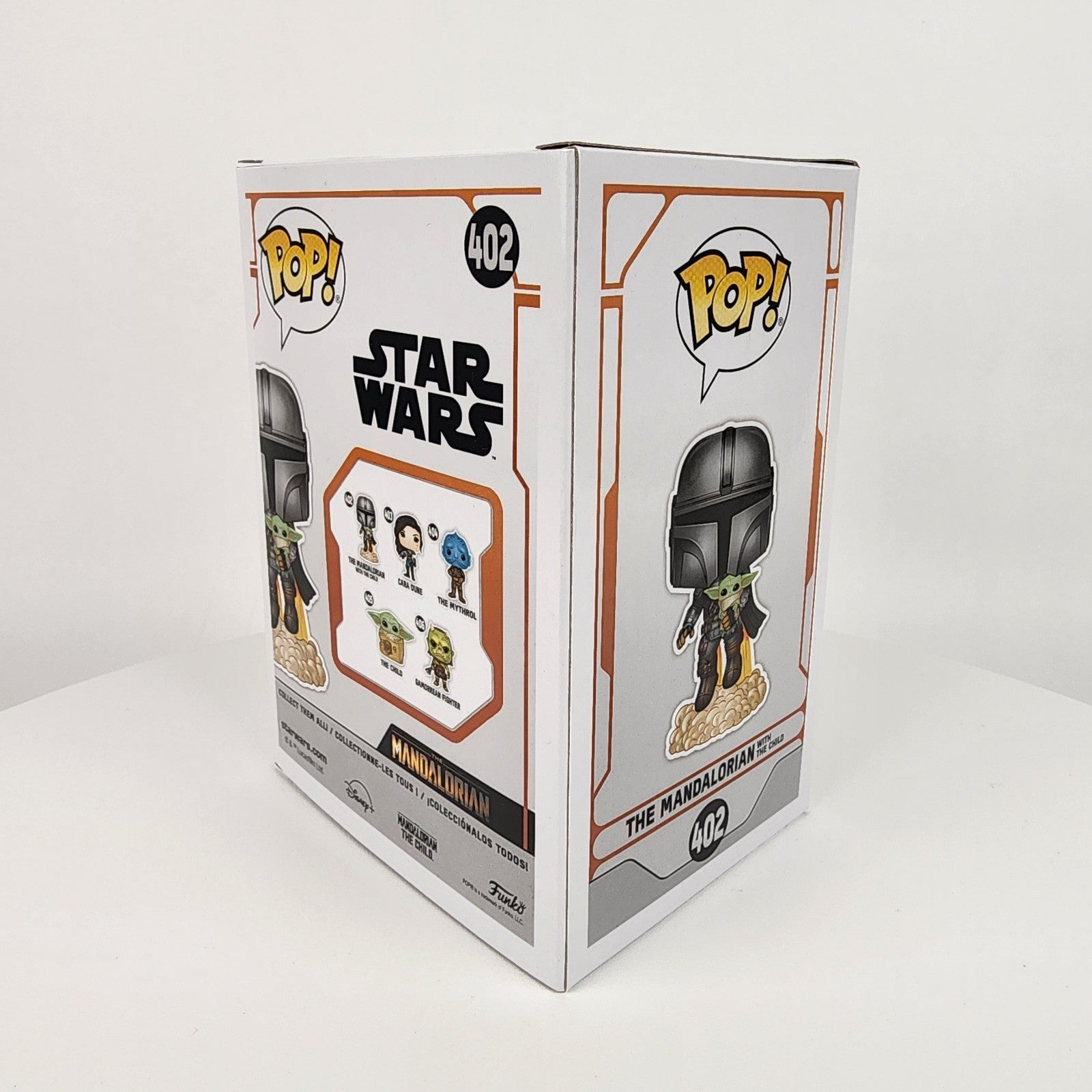 Funko Pop! Star Wars #402 Mandalorian Flying w/ The Child (Grogu) New