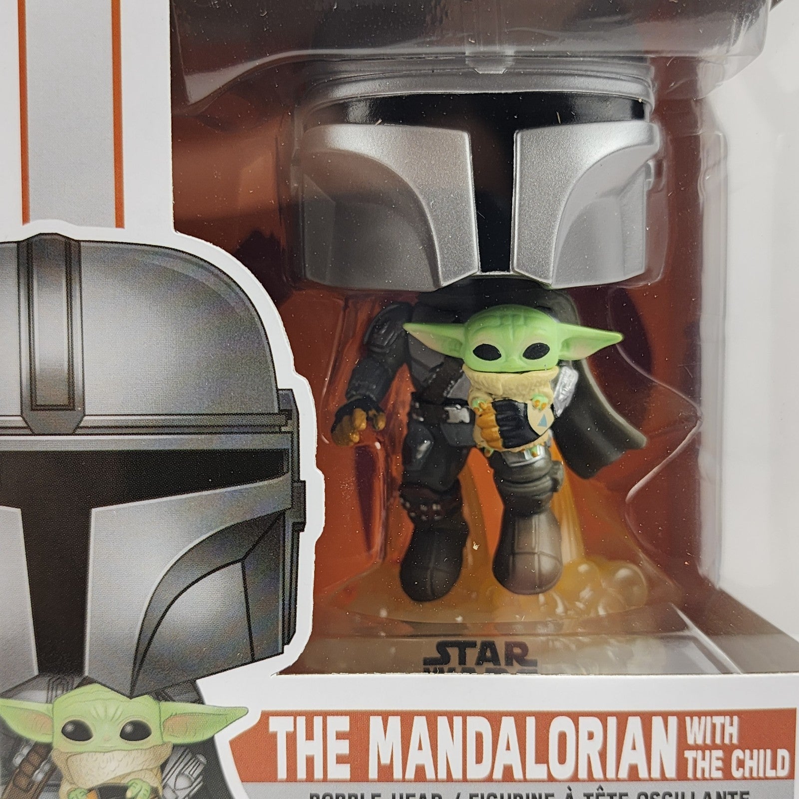 Funko Pop! Star Wars #402 Mandalorian Flying w/ The Child (Grogu) New
