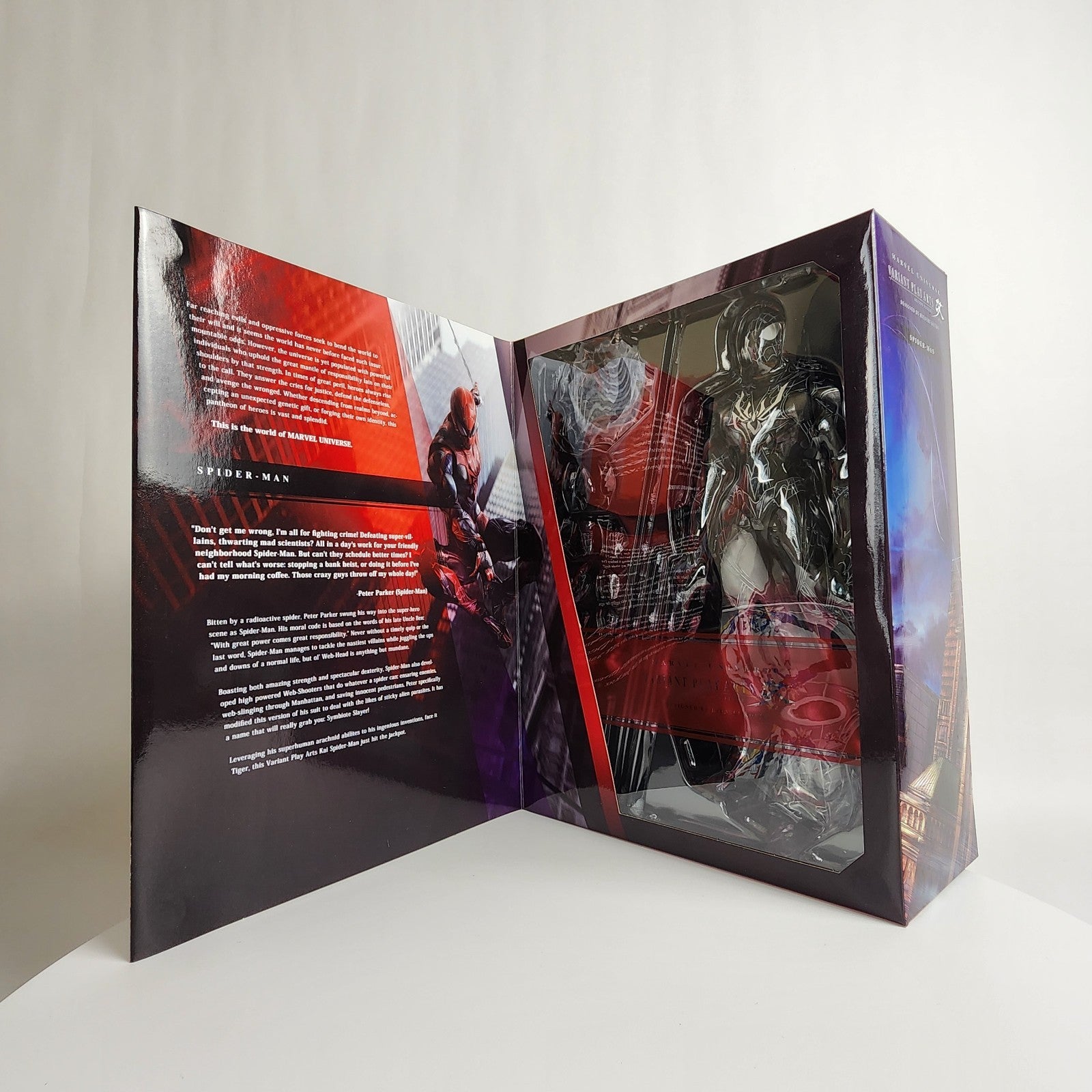 Square Enix Play Arts Kai Spider-Man Limited Color (Black Suit) Figure