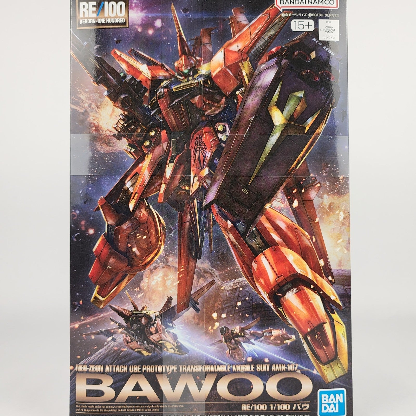 Bandai RE/100 AMX-107 Bawoo 1/100 Model Kit Mobile Suit Gundam ZZ New