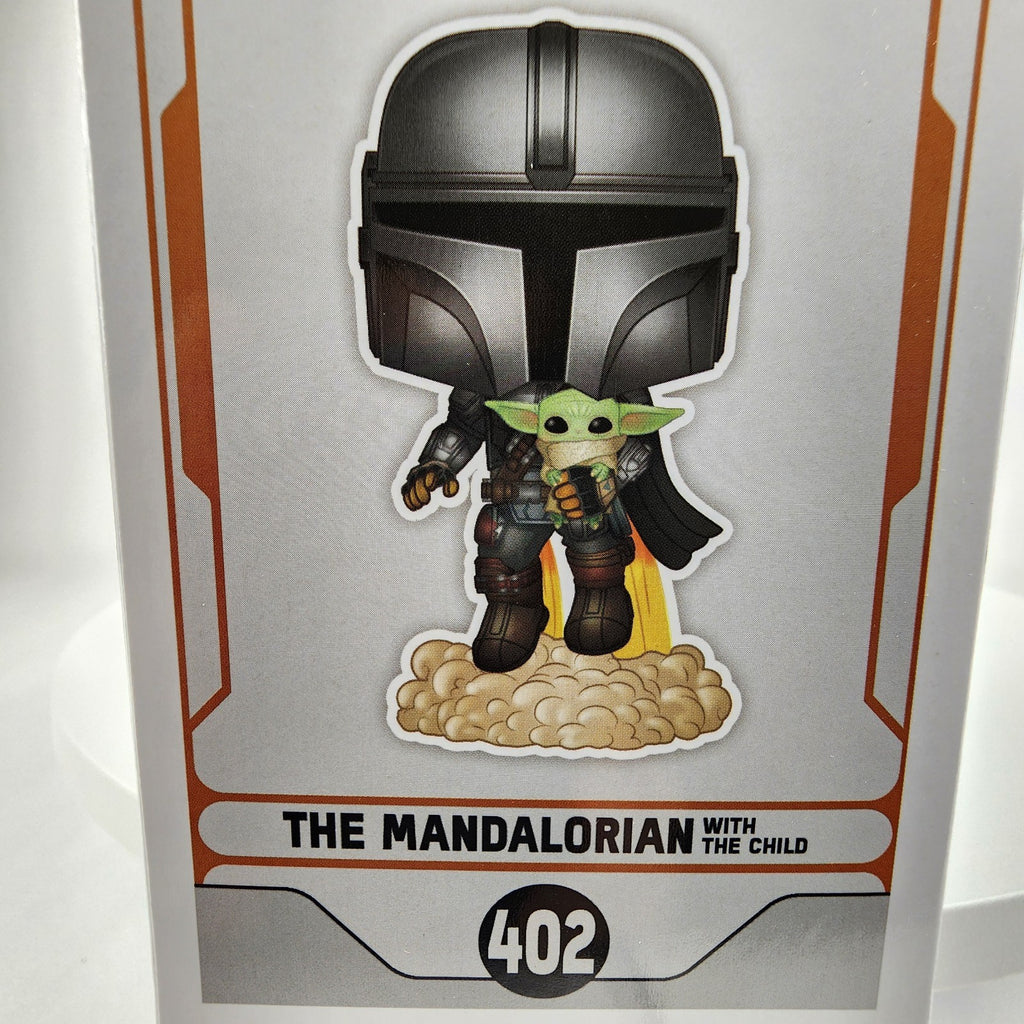 Funko Pop! Star Wars #402 Mandalorian Flying w/ The Child (Grogu) New