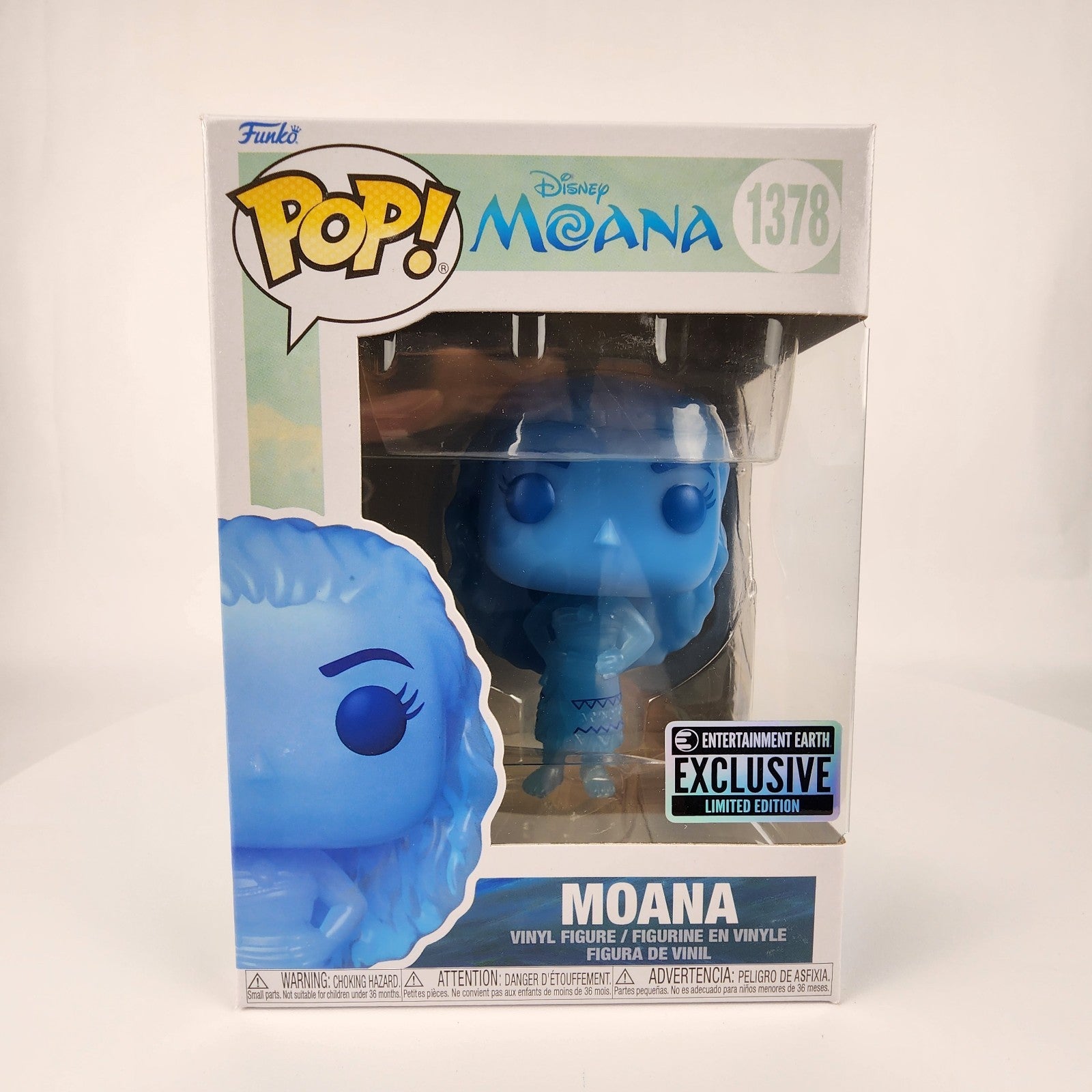 Funko Pop! Disney Moana #1378 Moana (Translucent Blue) EE Exclusive New