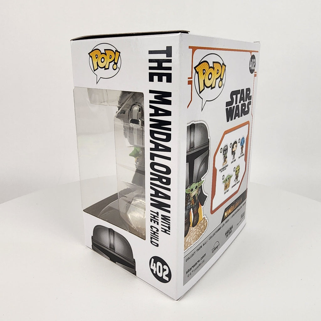 Funko Pop! Star Wars #402 Mandalorian Flying w/ The Child (Grogu) New