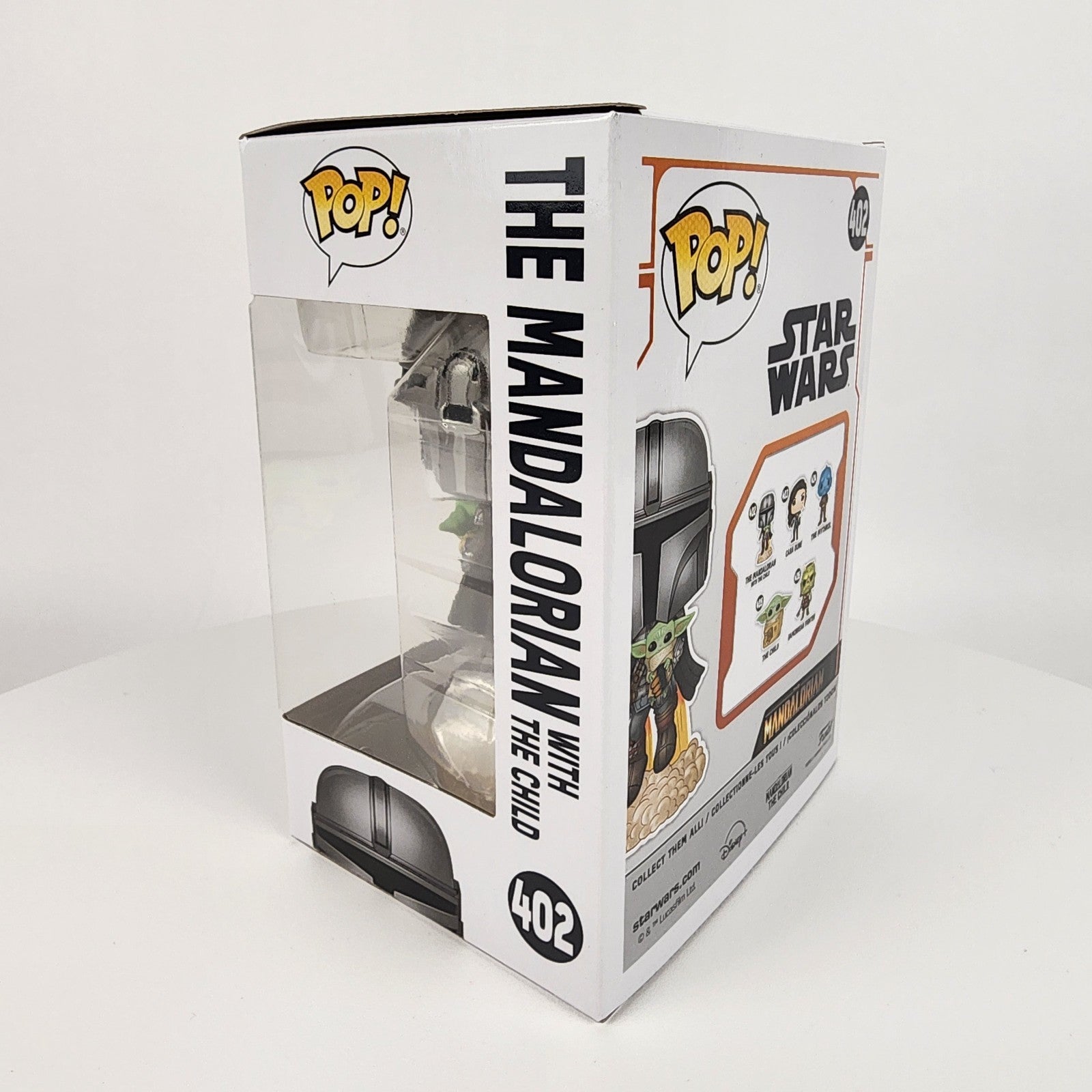 Funko Pop! Star Wars #402 Mandalorian Flying w/ The Child (Grogu) New