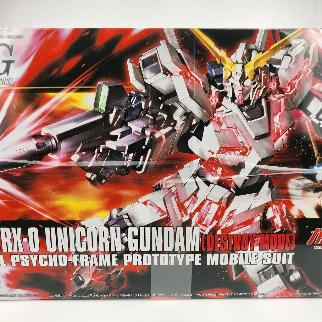 Bandai HGUC RX-0 Unicorn Gundam Destroy Mode 1/144 Model Kit HG #100