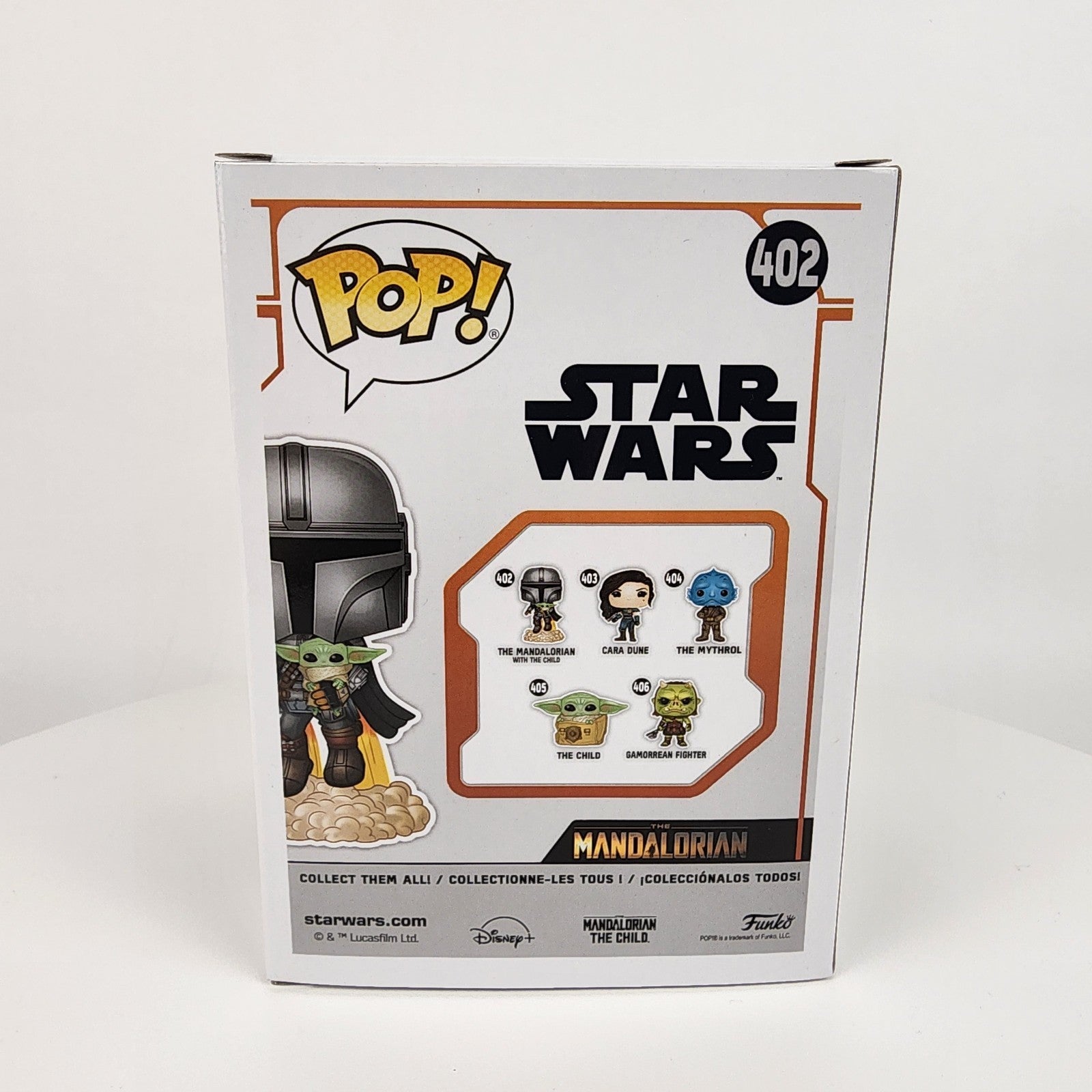 Funko Pop! Star Wars #402 Mandalorian Flying w/ The Child (Grogu) New