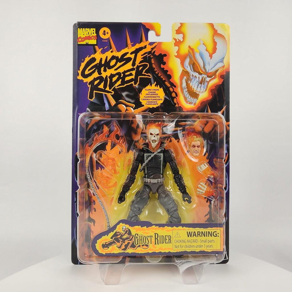 Hasbro Marvel Legends Ghost Rider Retro Card 6" Figure F3450 Flame Chain New