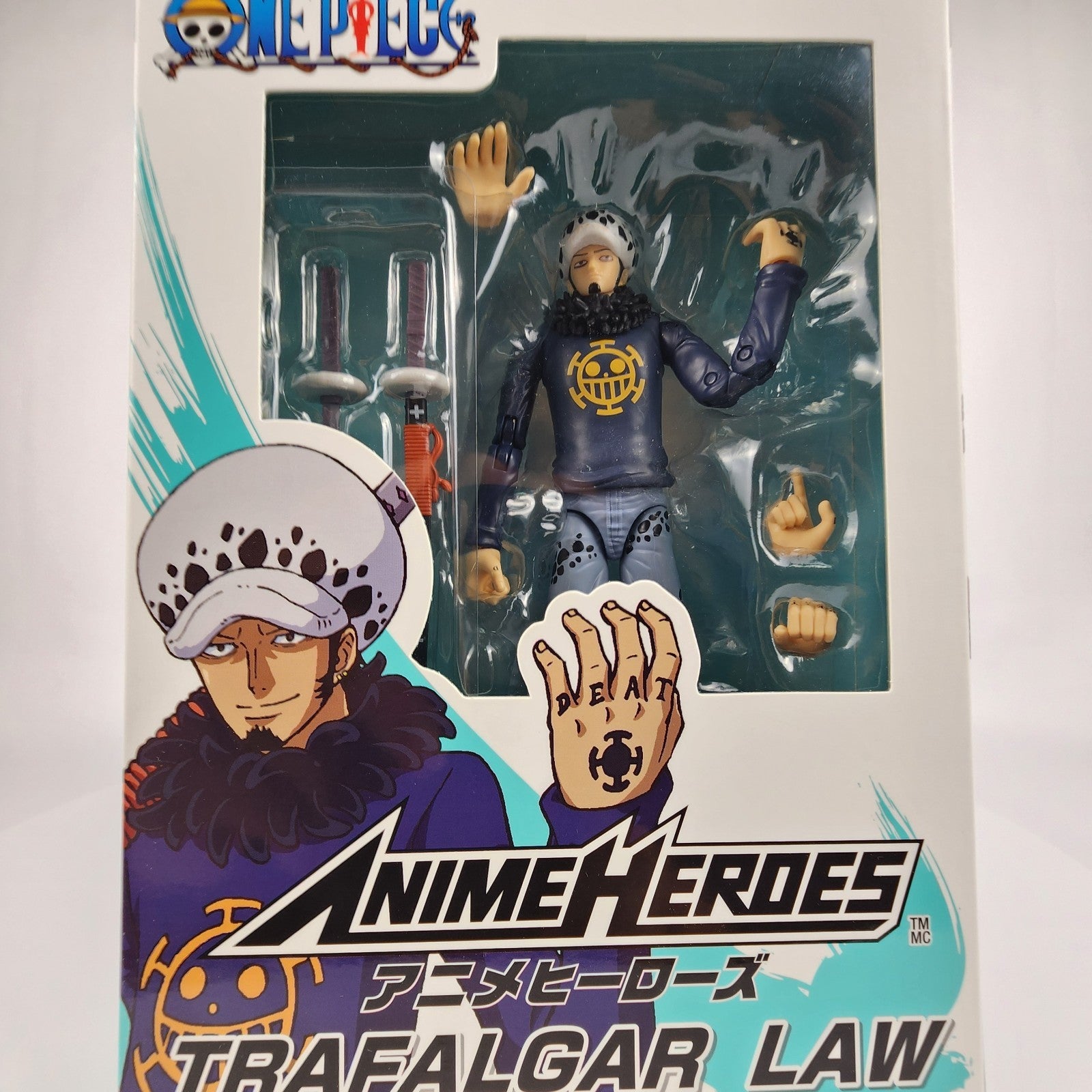 One Piece Trafalgar Law Anime Heroes Action Figure Bandai 6.5” New