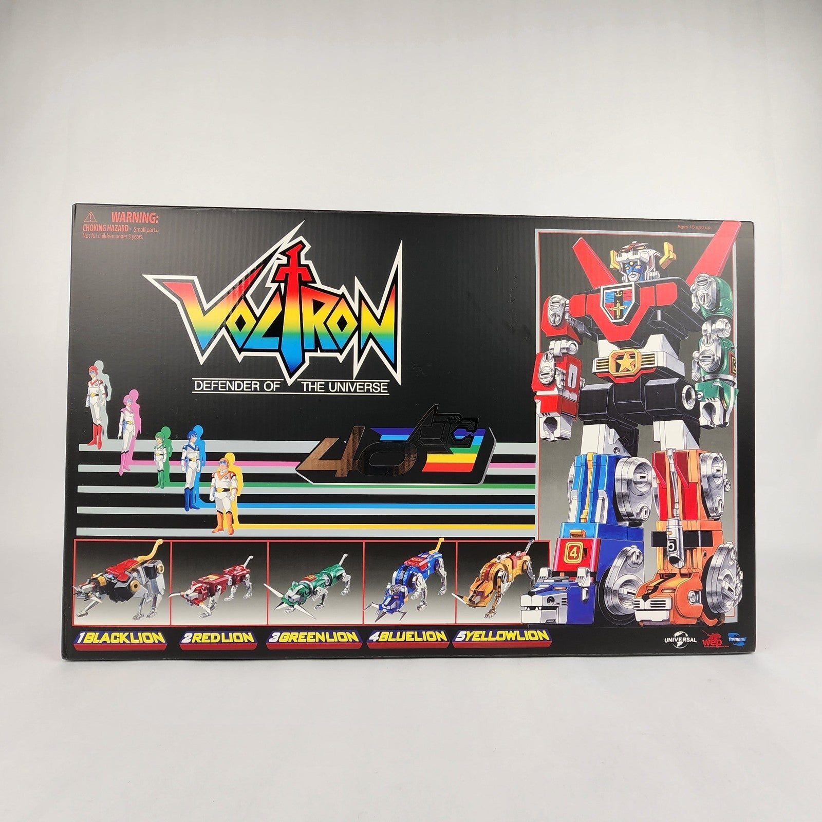 Voltron 40th Anniversary Collector's Set Die-Cast Light-Up Sound Base NEW