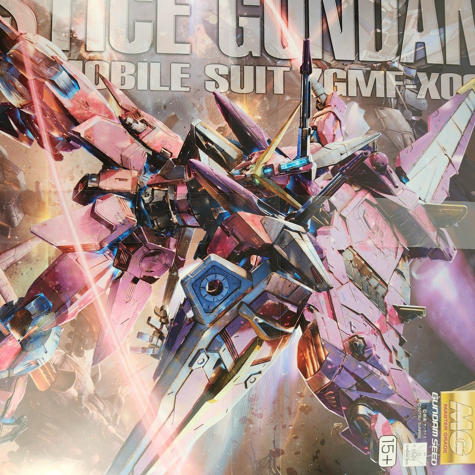 Bandai MG 1/100 Justice Gundam ZGMF-X09A Model Kit Gundam SEED New