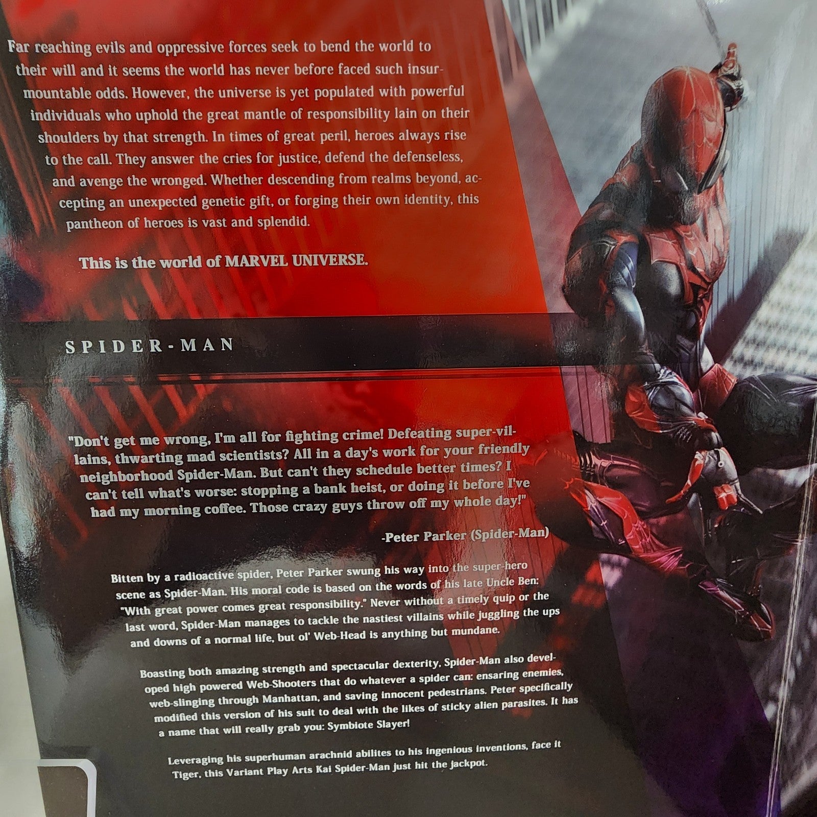 Square Enix Play Arts Kai Spider-Man Limited Color (Black Suit) Figure