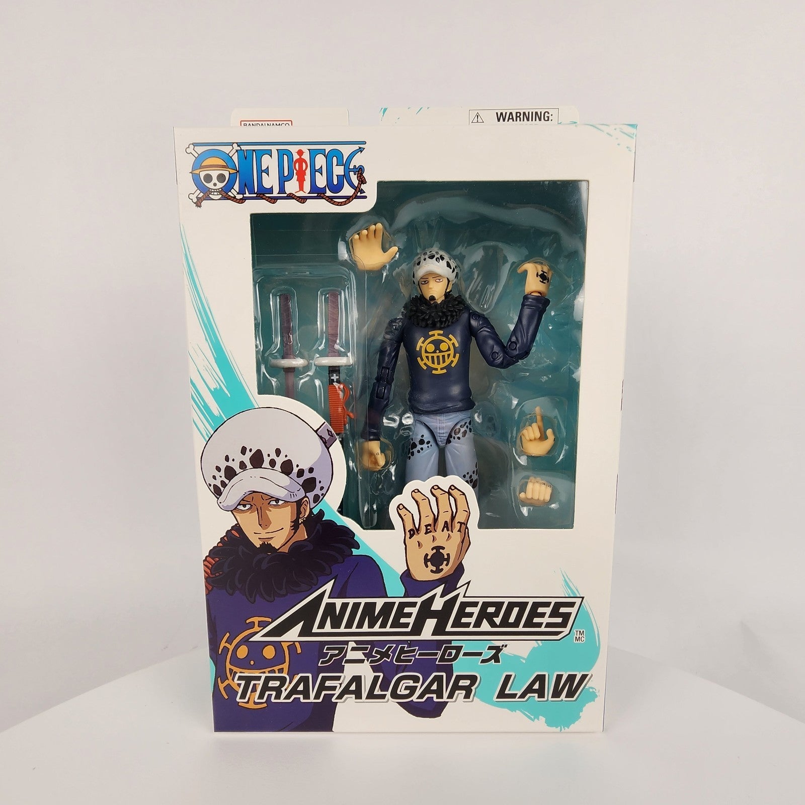 One Piece Trafalgar Law Anime Heroes Action Figure Bandai 6.5” New