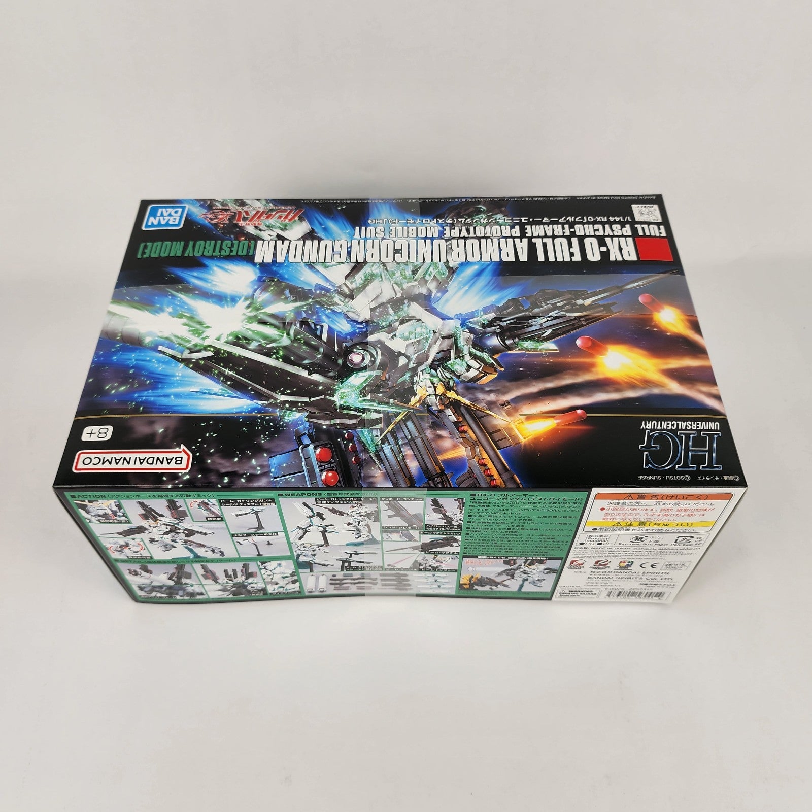 Bandai HGUC 1/144 RX-0 Full Armor Unicorn Gundam Destroy Mode Model Kit New