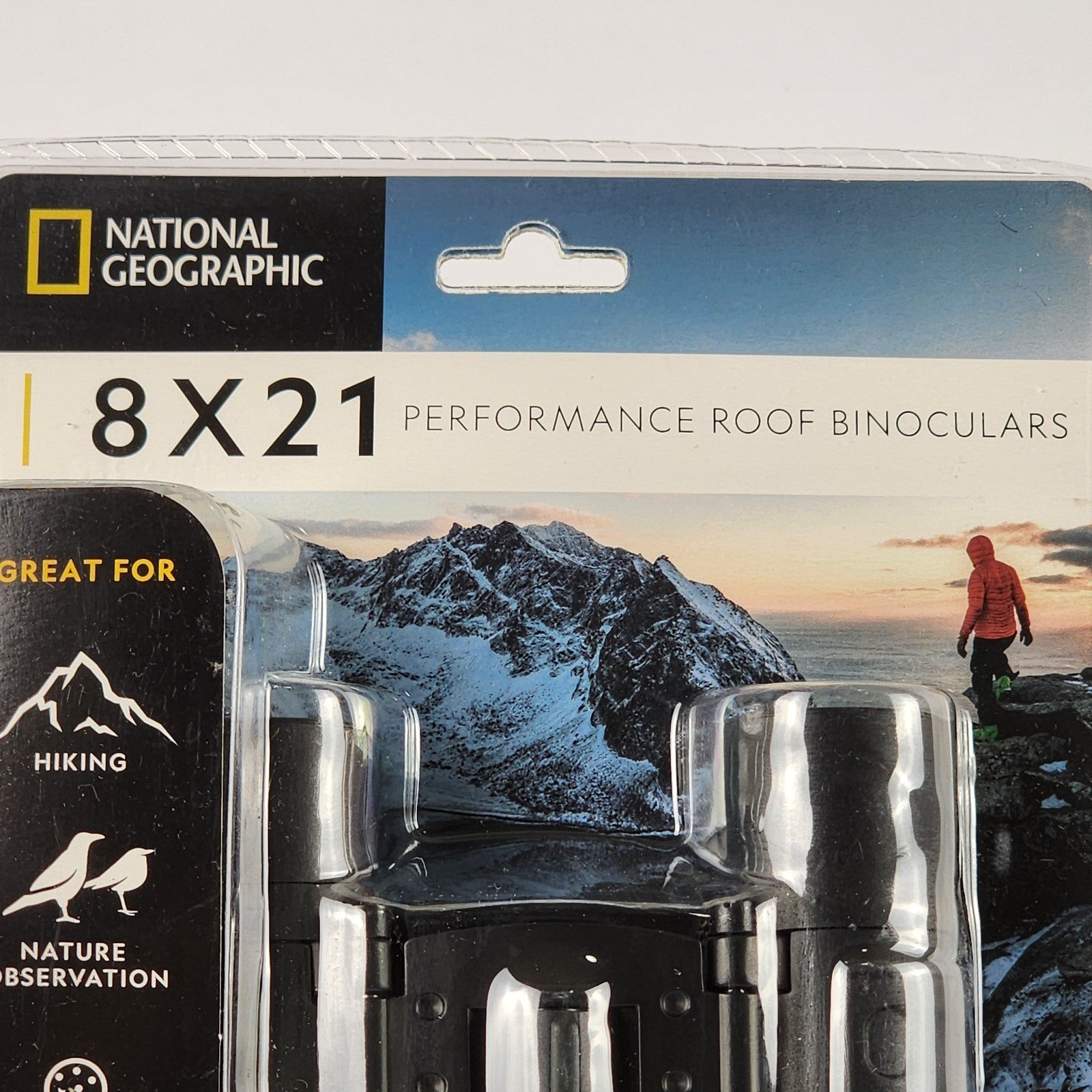 National Geographic - 8x21 Foldable Roof-Prism Binoculars - Black