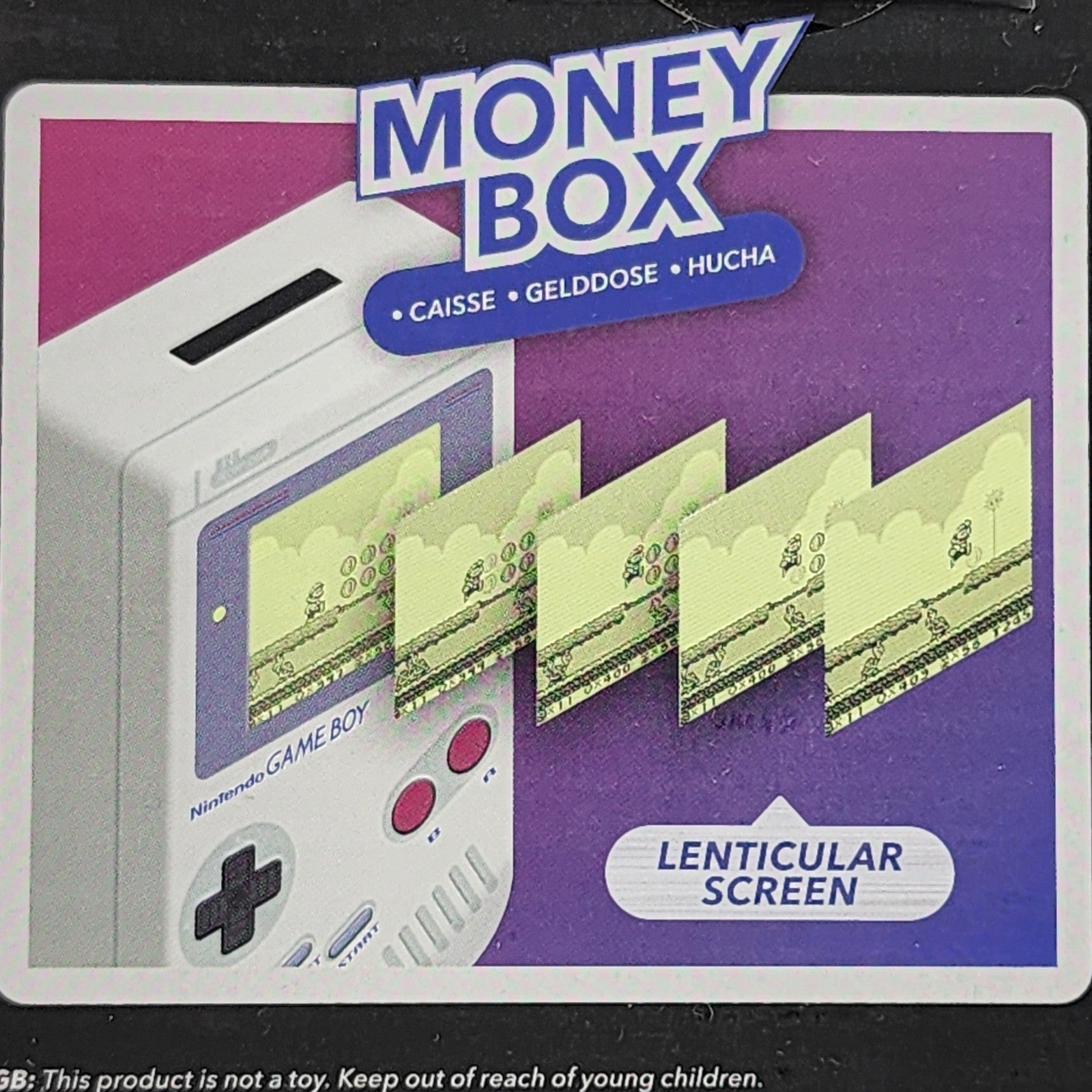 Super Mario Land Game Boy Tin Money Box Coin Bank – Lenticular Screen – Paladone