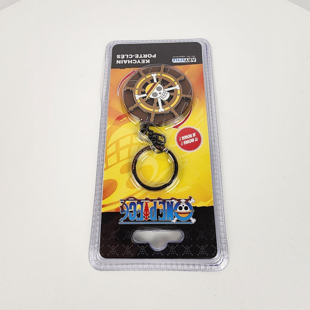 ABYstyle One Piece Thousand Sunny's Helm Spinning Moving Keychain NEW