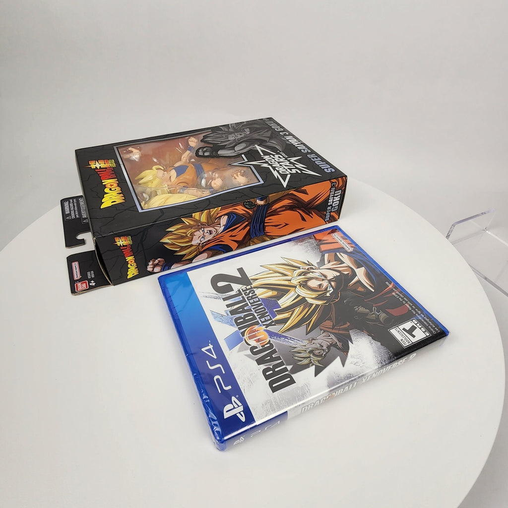 Bandai Dragon Stars SS3 Goku Figure + Dragon Ball Xenoverse 2 PS4 Game - New!