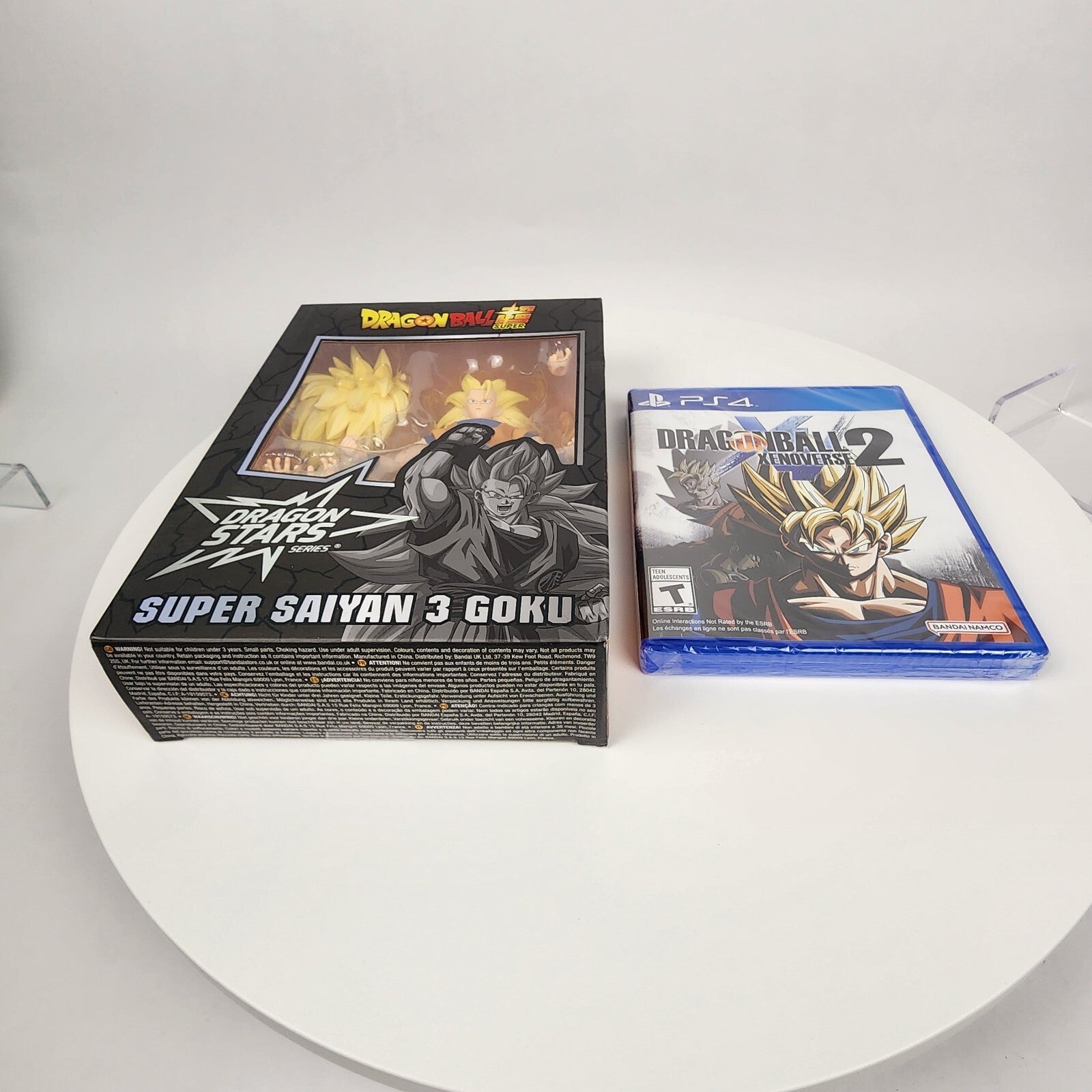 Bandai Dragon Stars SS3 Goku Figure + Dragon Ball Xenoverse 2 PS4 Game - New!