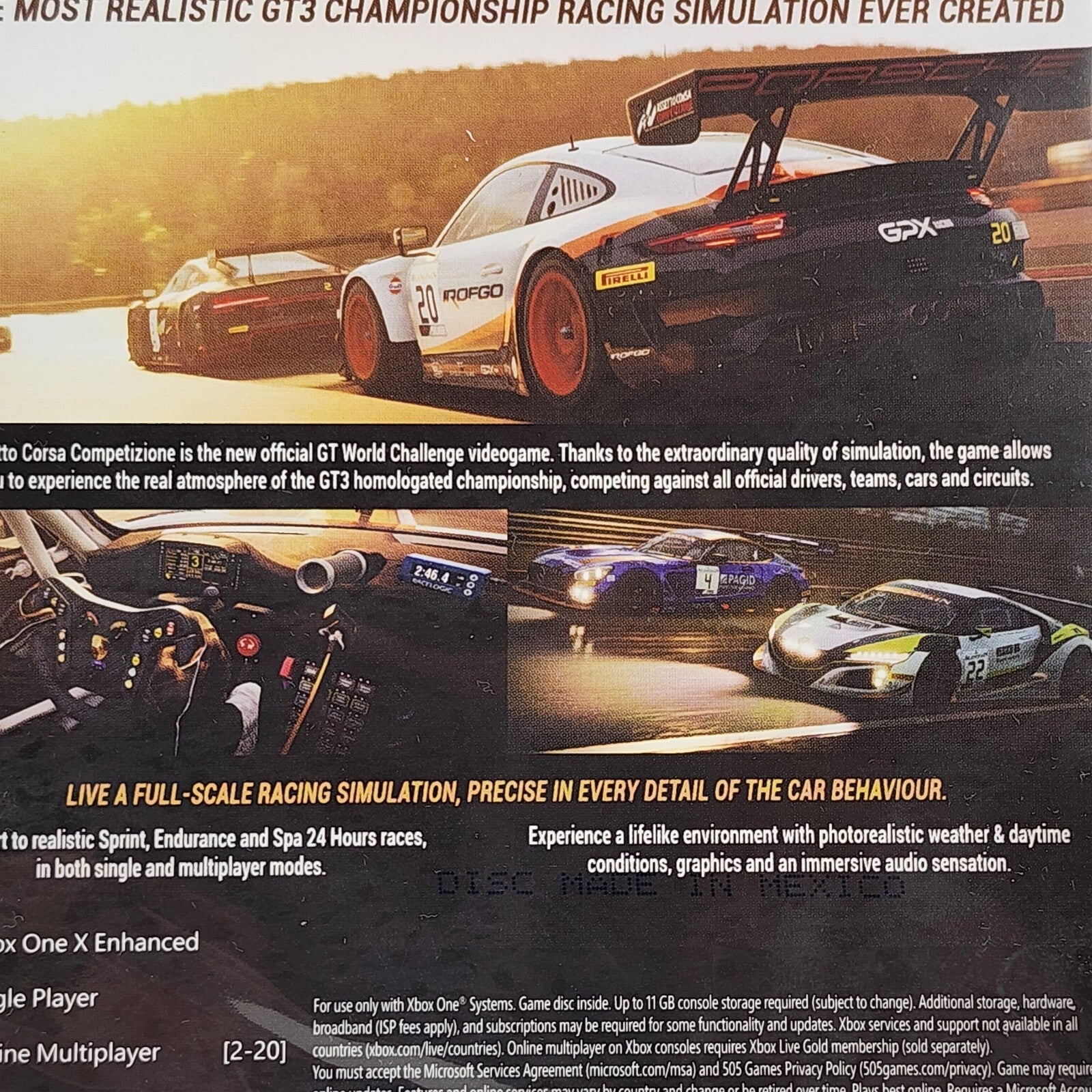 Assetto Corsa Competizione Xbox One | Brand New Sealed | Fast Shipping