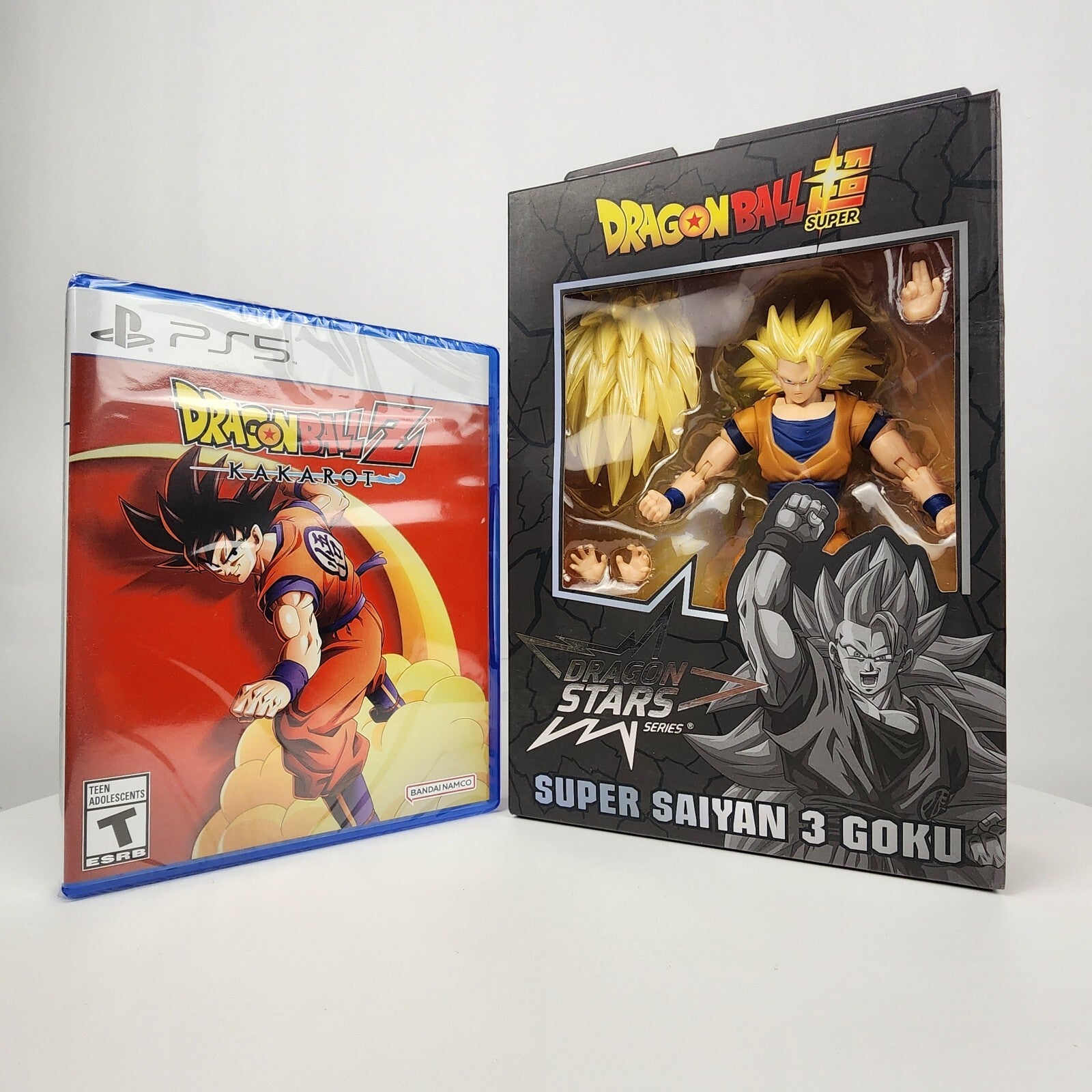 Dragon Ball Z Kakarot PS5 + Super Saiyan 3 Goku Figure Bundle - NEW!