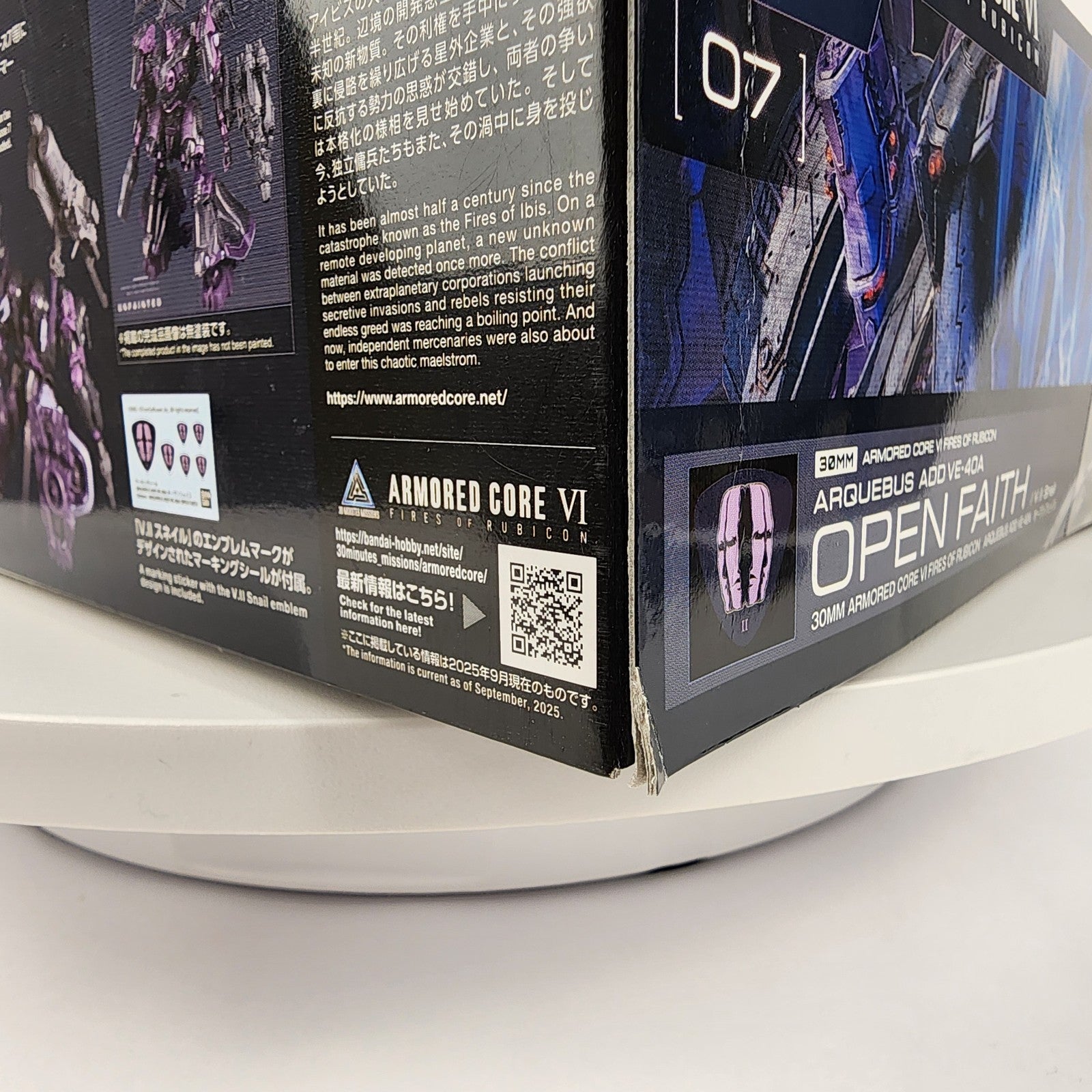 30MM Armored Core VI Open Faith VE-40A V.II Snail Model Kit New