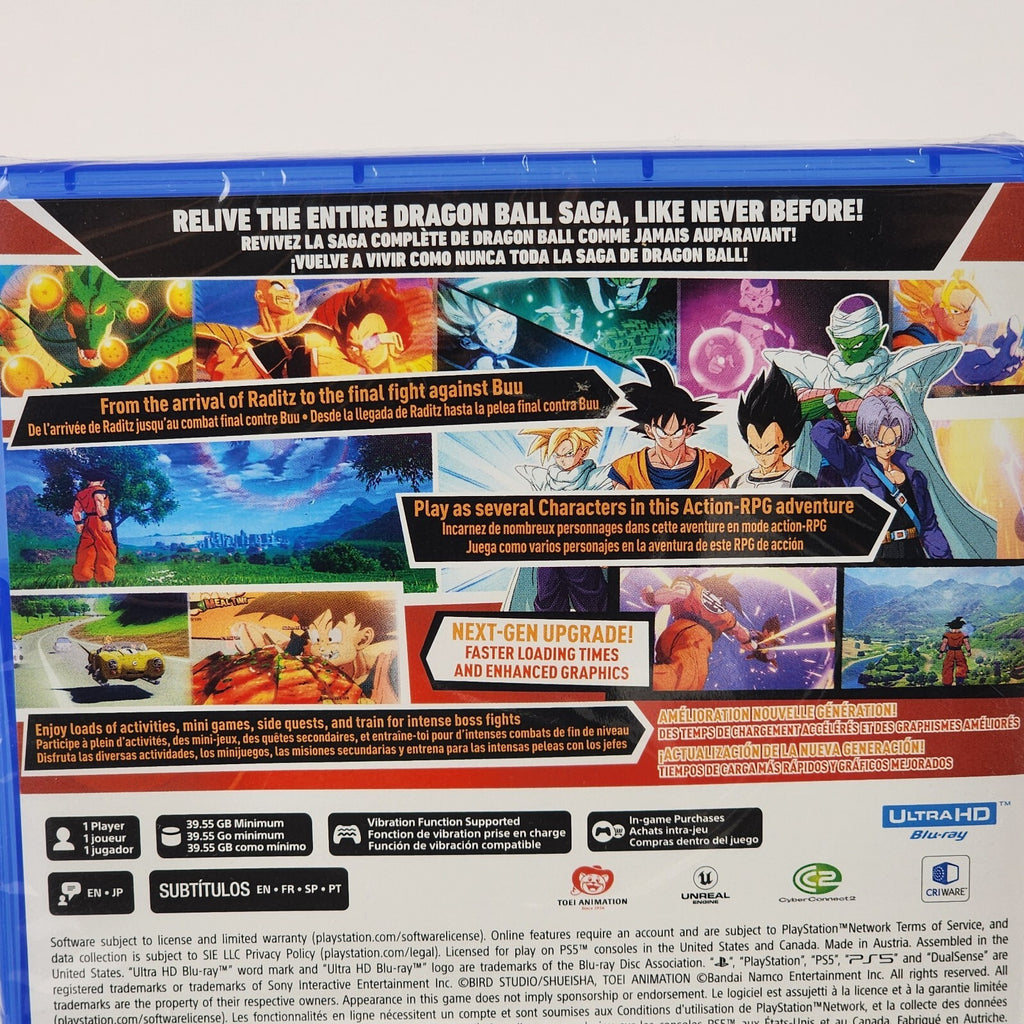 Dragon Ball Z Kakarot PS5 + Super Saiyan 3 Goku Figure Bundle - NEW!