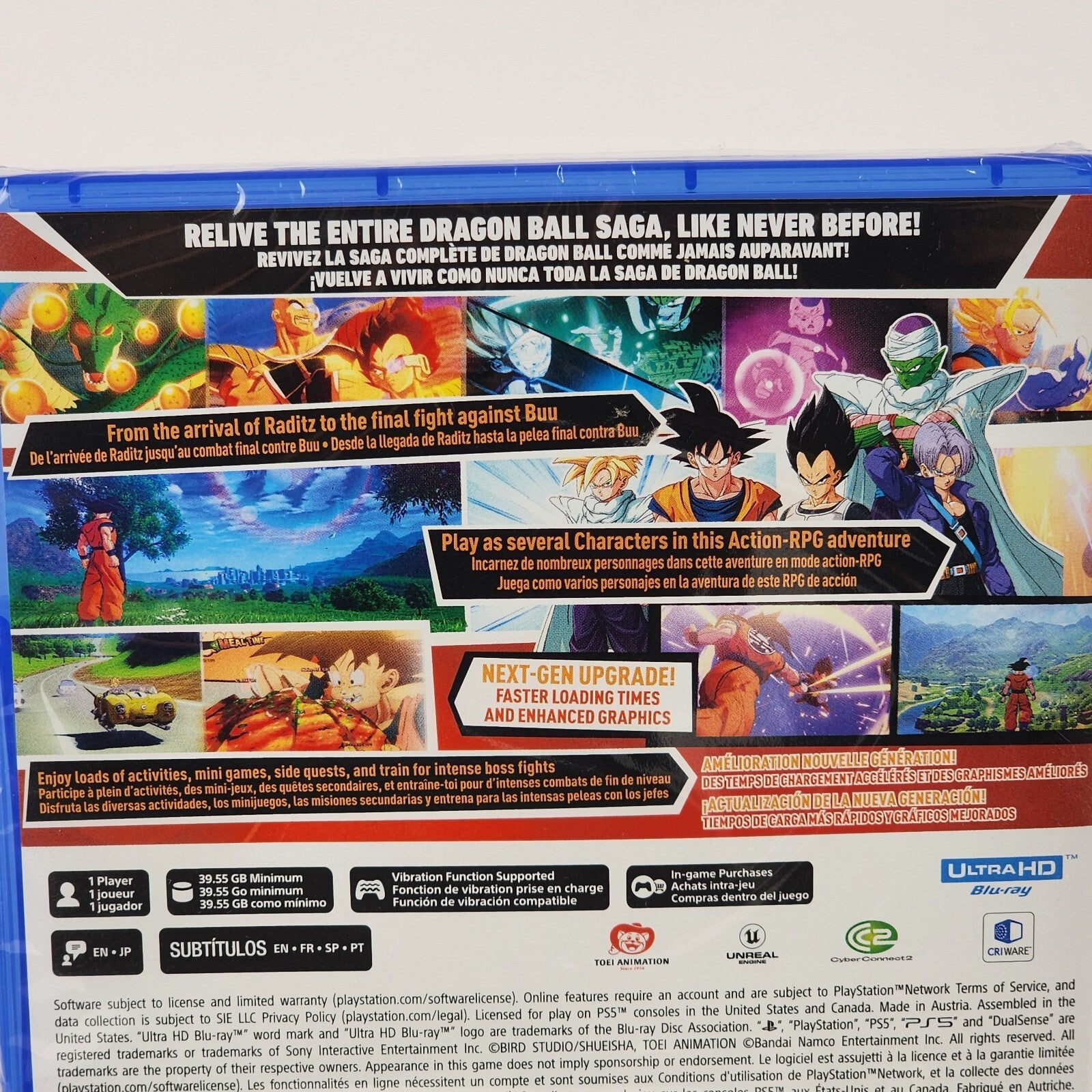 Dragon Ball Z Kakarot PS5 + Super Saiyan 3 Goku Figure Bundle - NEW!
