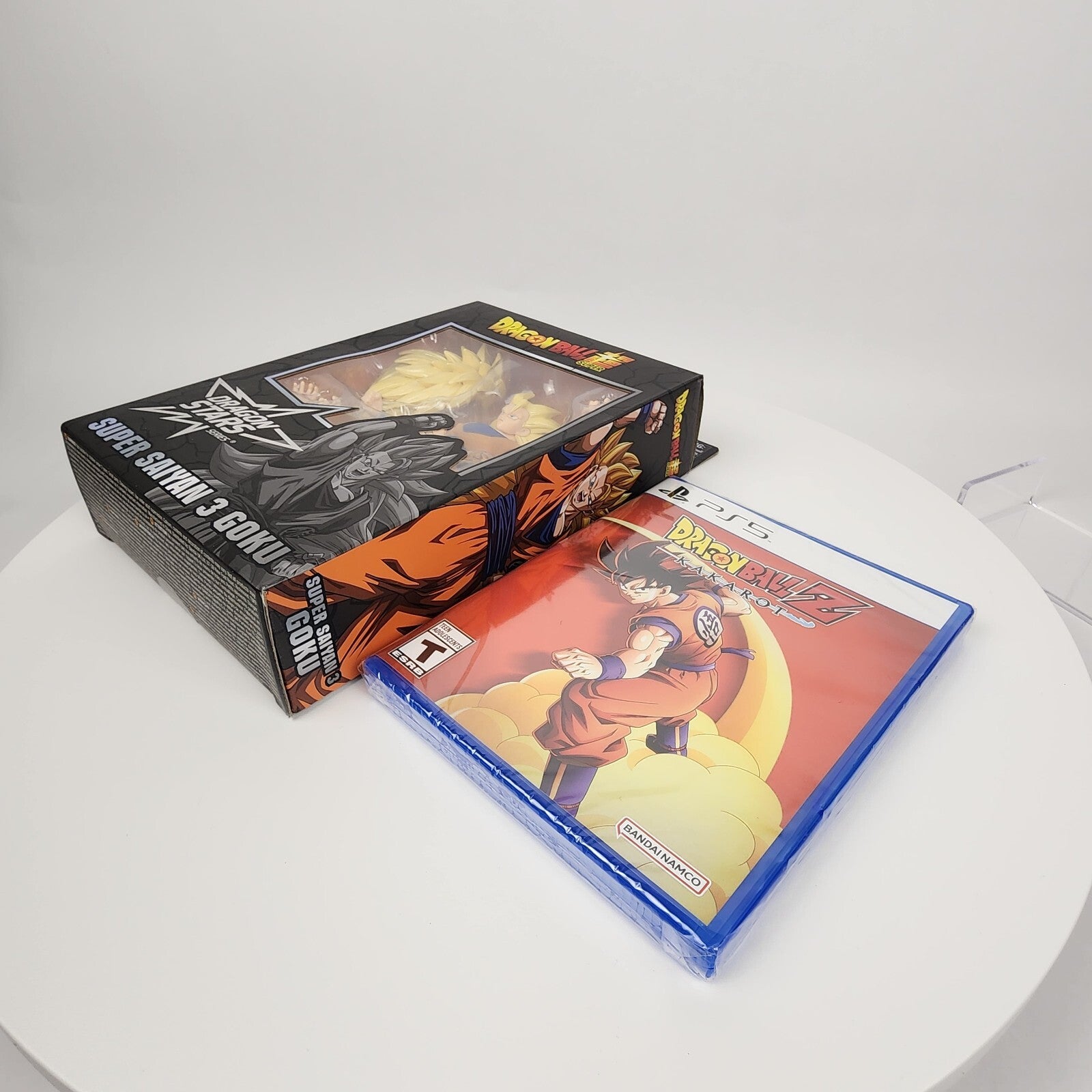 Dragon Ball Z Kakarot PS5 + Super Saiyan 3 Goku Figure Bundle - NEW!
