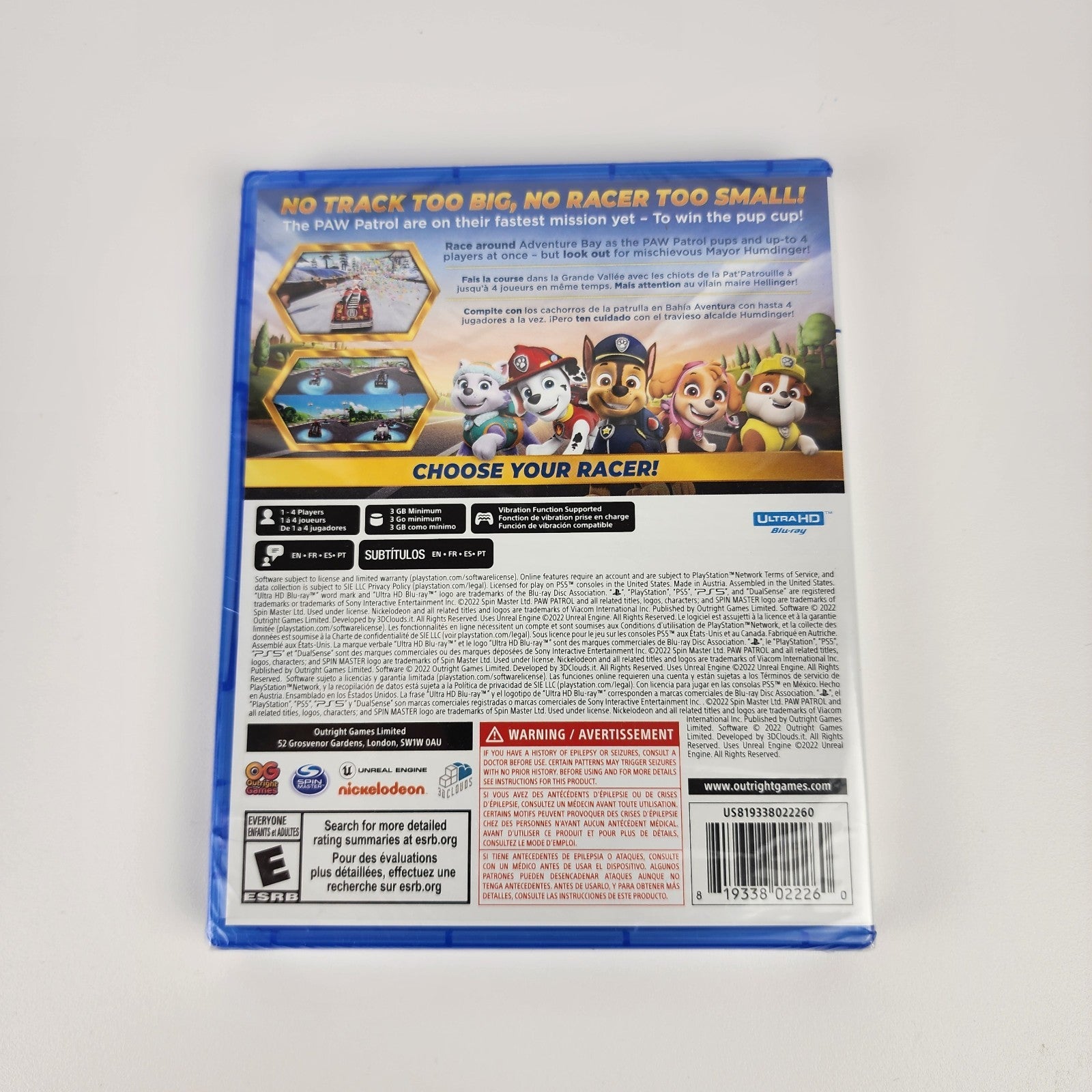 Nickelodeon PAW Patrol Grand Prix (PS5) – Family Kart Racing Game – New/Sealed