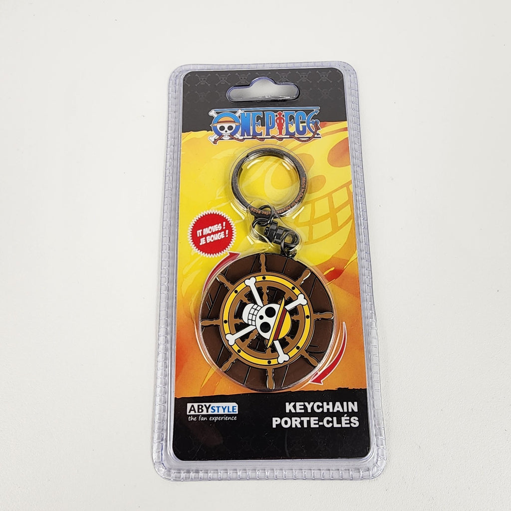 ABYstyle One Piece Thousand Sunny's Helm Spinning Moving Keychain NEW